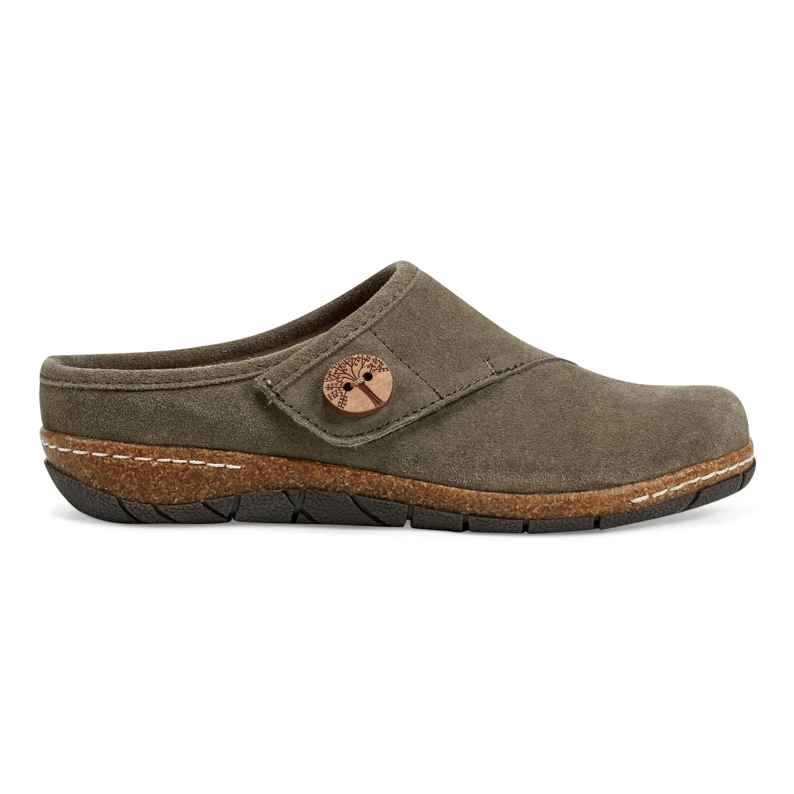 Ezra Round Toe Casual Slip-on Flat Clogs Supportive Walk