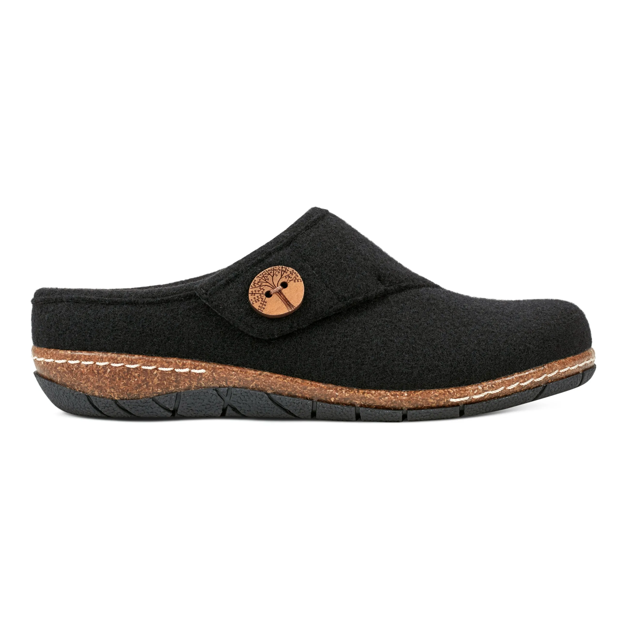 Ezra Round Toe Casual Slip-on Flat Clogs Office-Ready Footwear