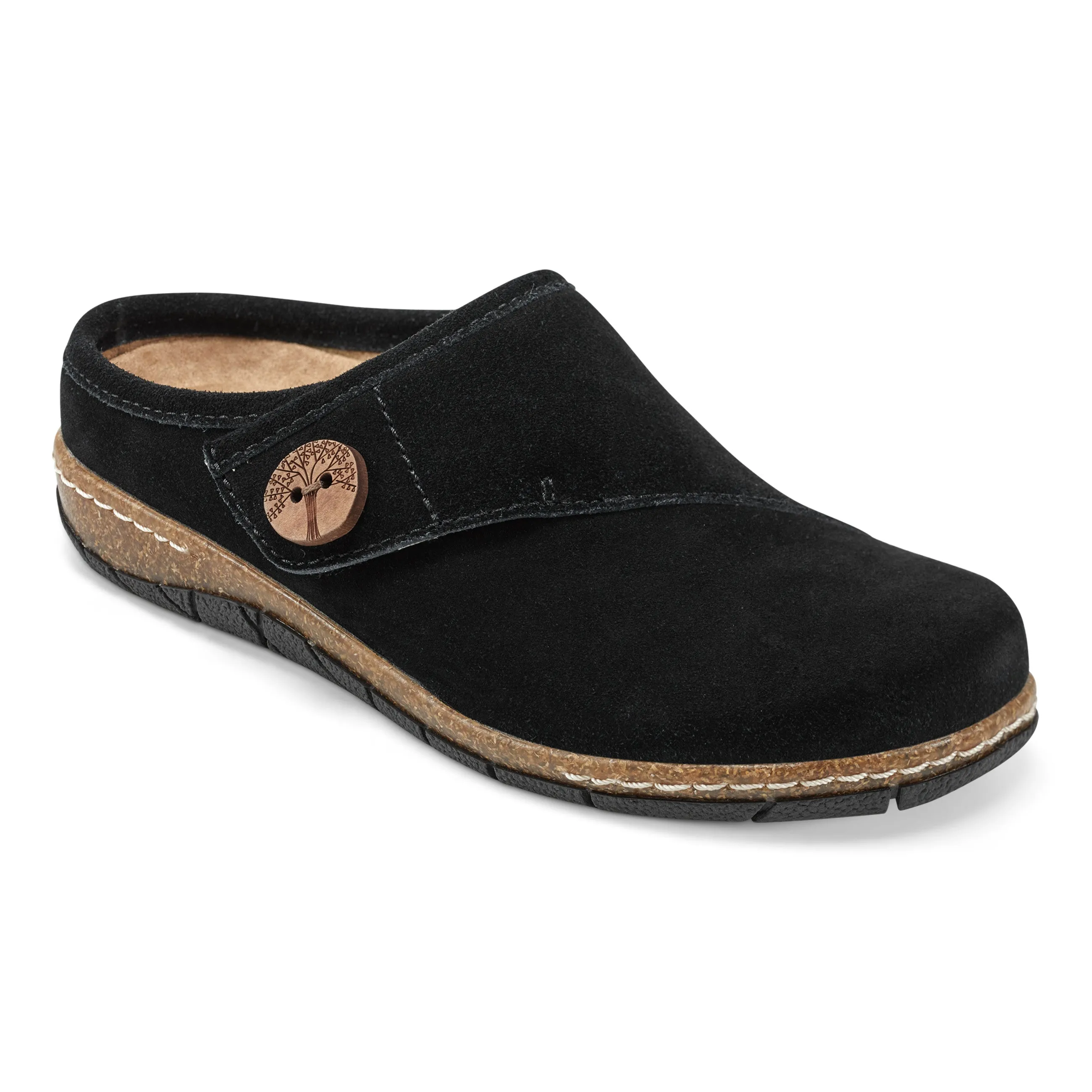 Ezra Round Toe Casual Slip-on Flat Clogs Clean Lane