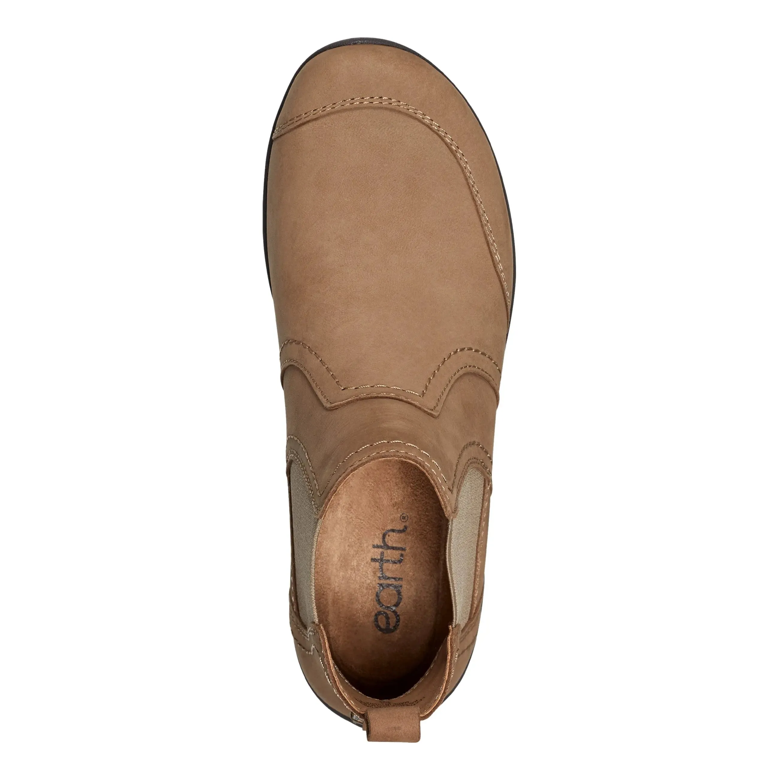 Slim Line Cowboy Fan Faine Round Toe Casual Slip-on Flat Booties