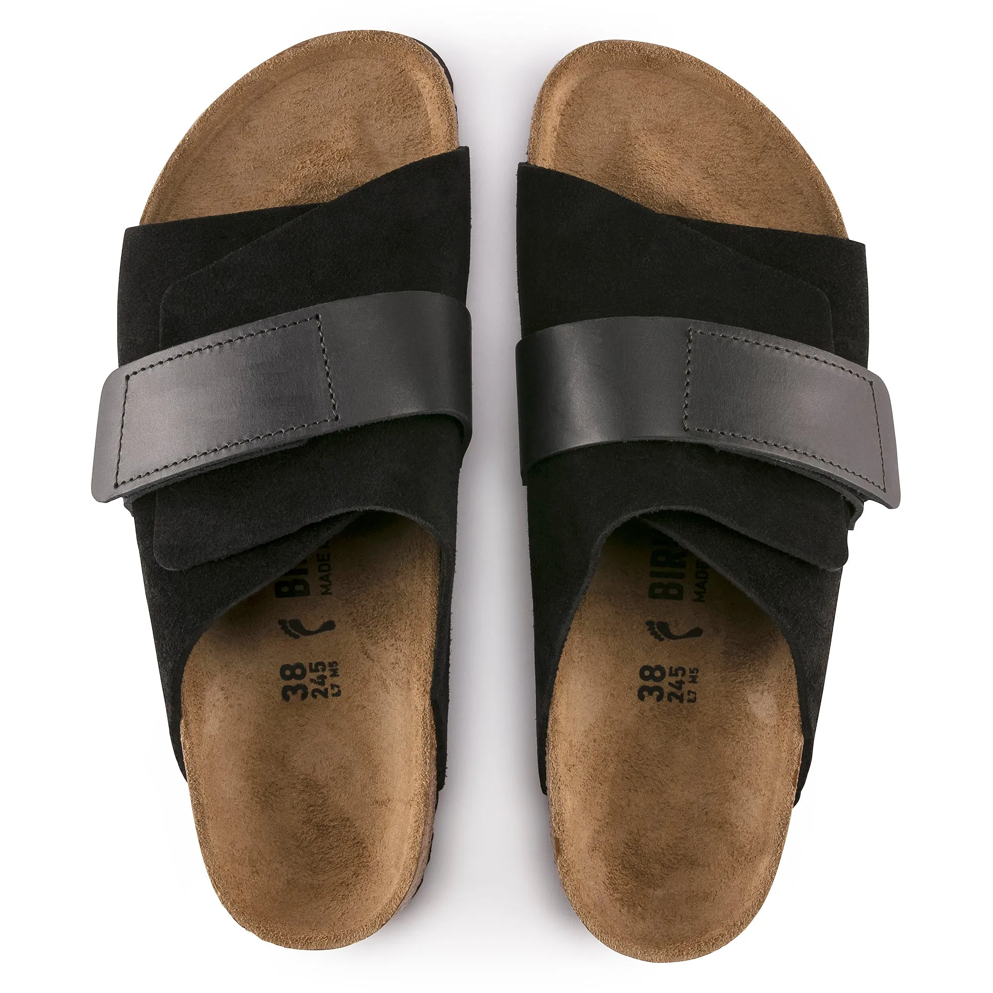 Functional Style Slides Comfort Slides Kyoto | Suede | Black