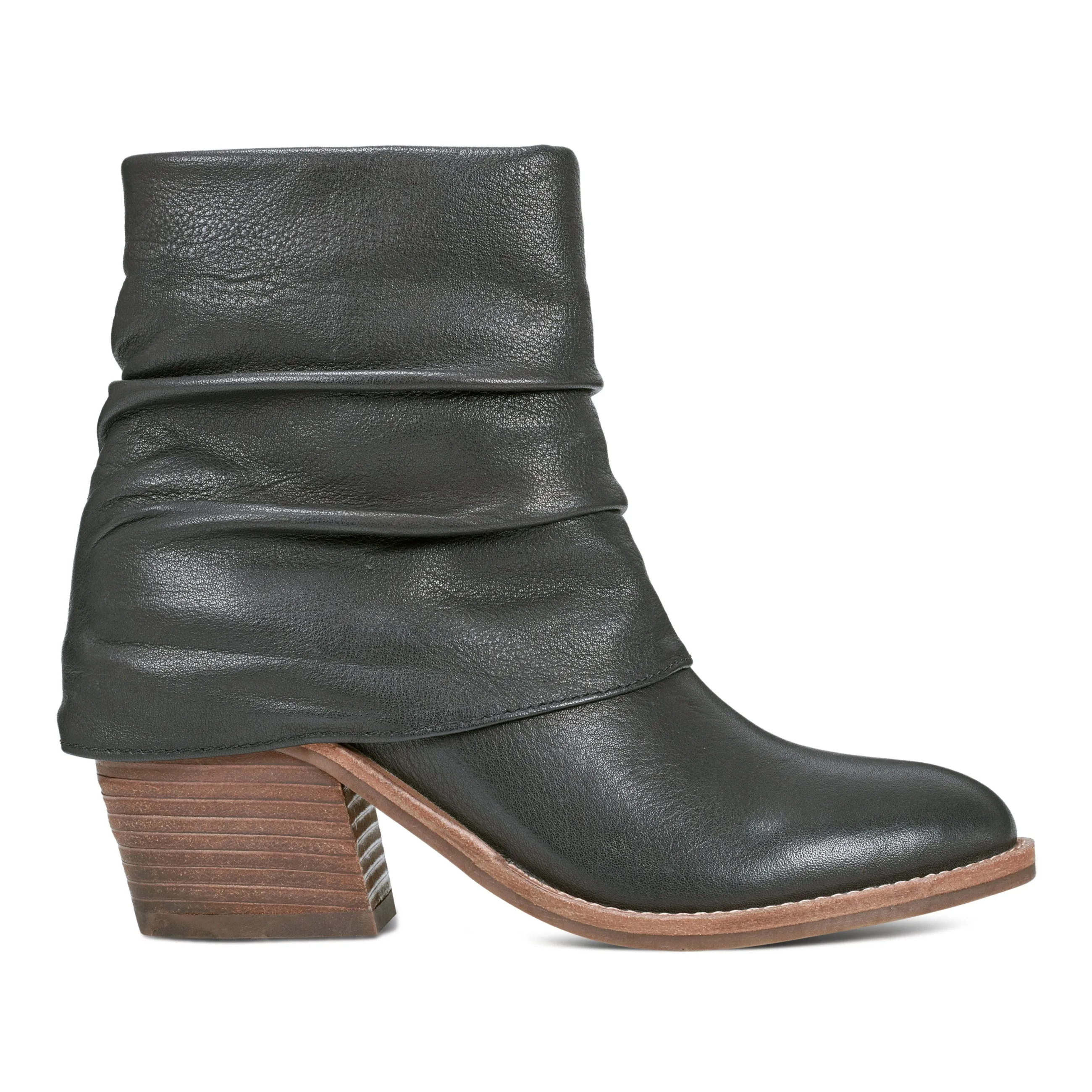 Savvy Block Heel Ruched Casual Booties Long Walk well-made