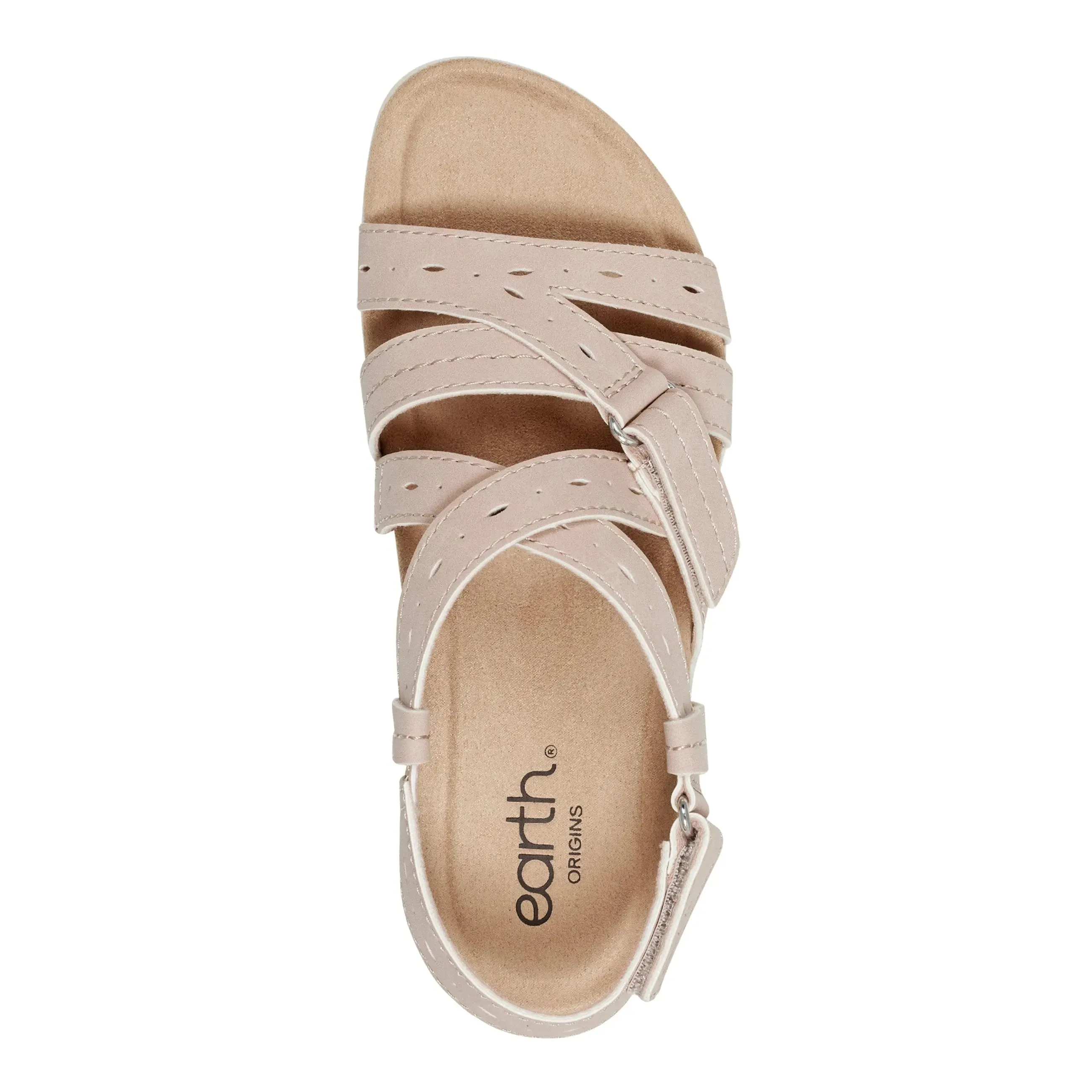 Samsin Round Toe Strappy Casual Flat Sandals Modern Fit Simple Glam