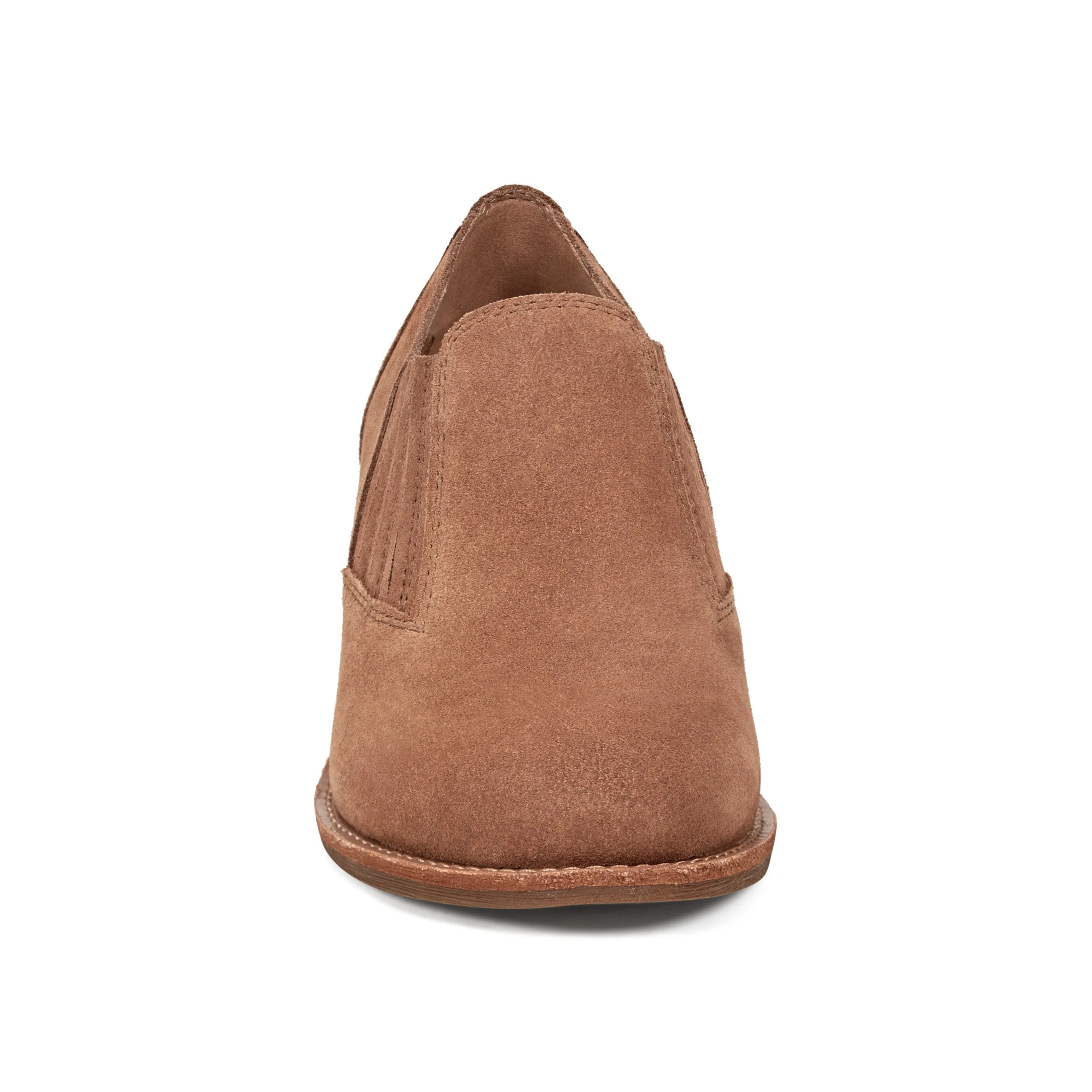 Jalin Block Heel Slip-on Casual Booties Handmade Craft