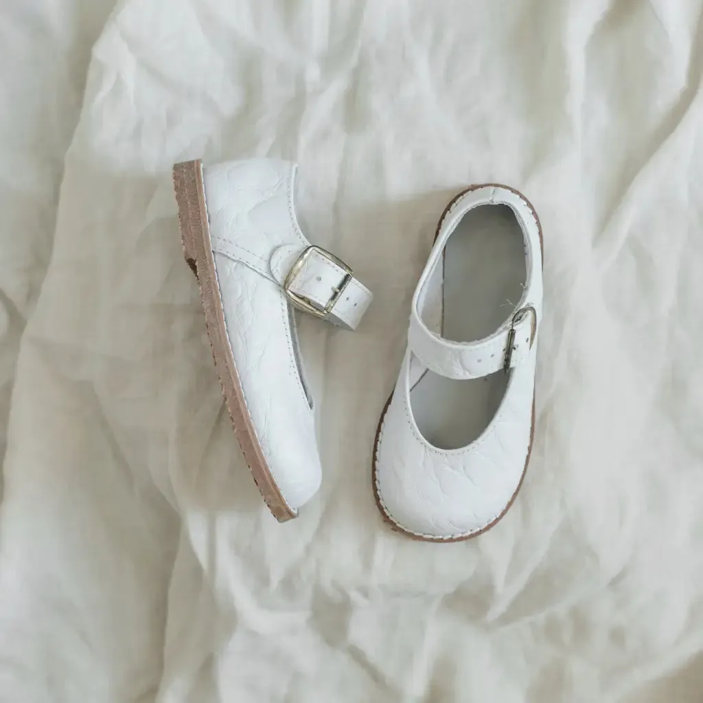 Garden Mood spring fresh Etta Mary Jane - White Pebble