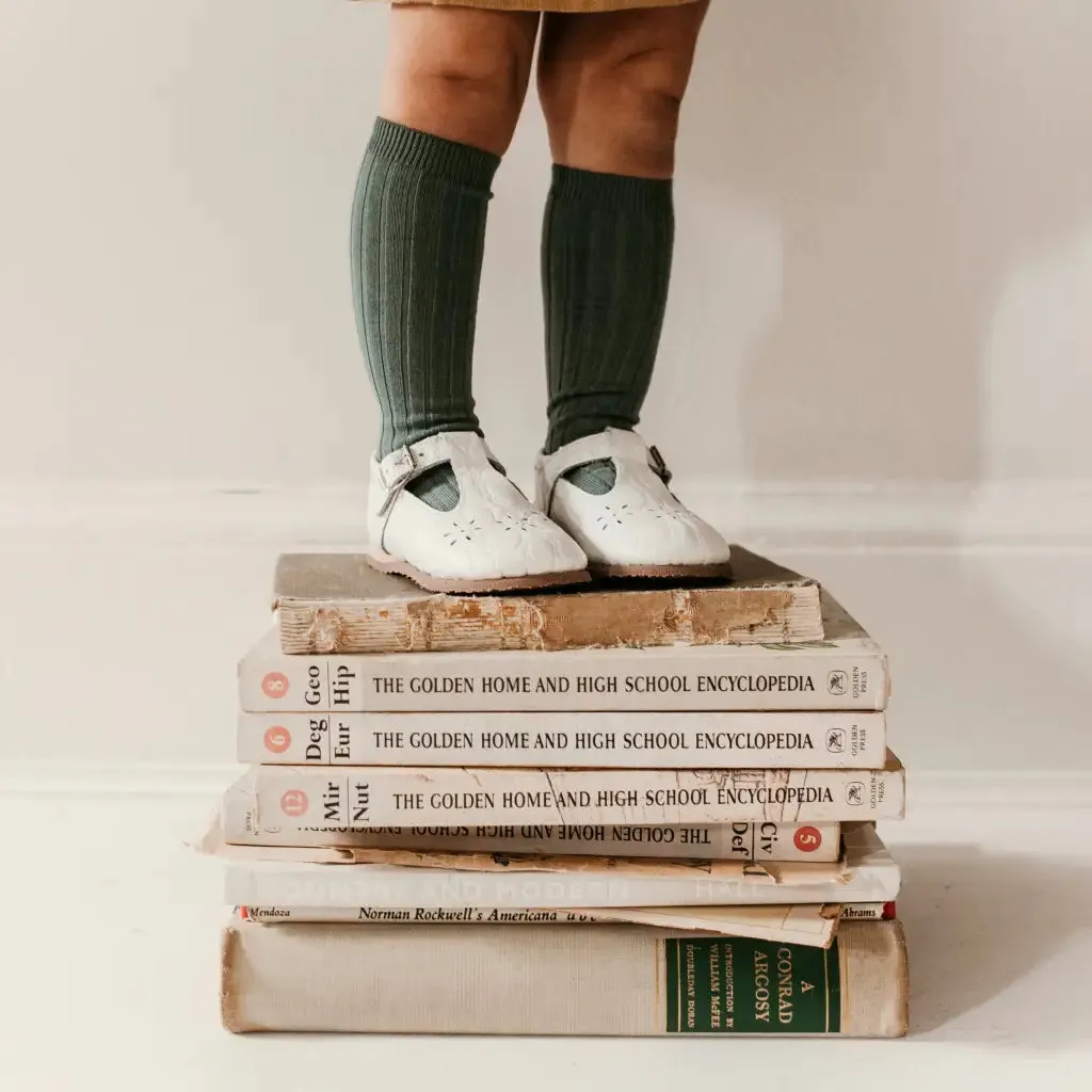 Flora T-Strap - Ivory Pebble Semi - formal kids' shoes