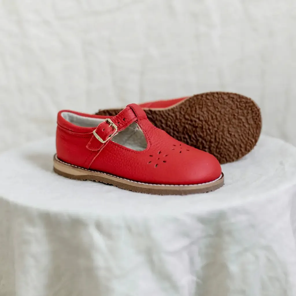Comfort Midsole Flora T-Strap - Red