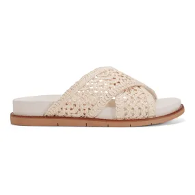Embellished Flurry Round Toe Slip-on Flat Casual Sandals