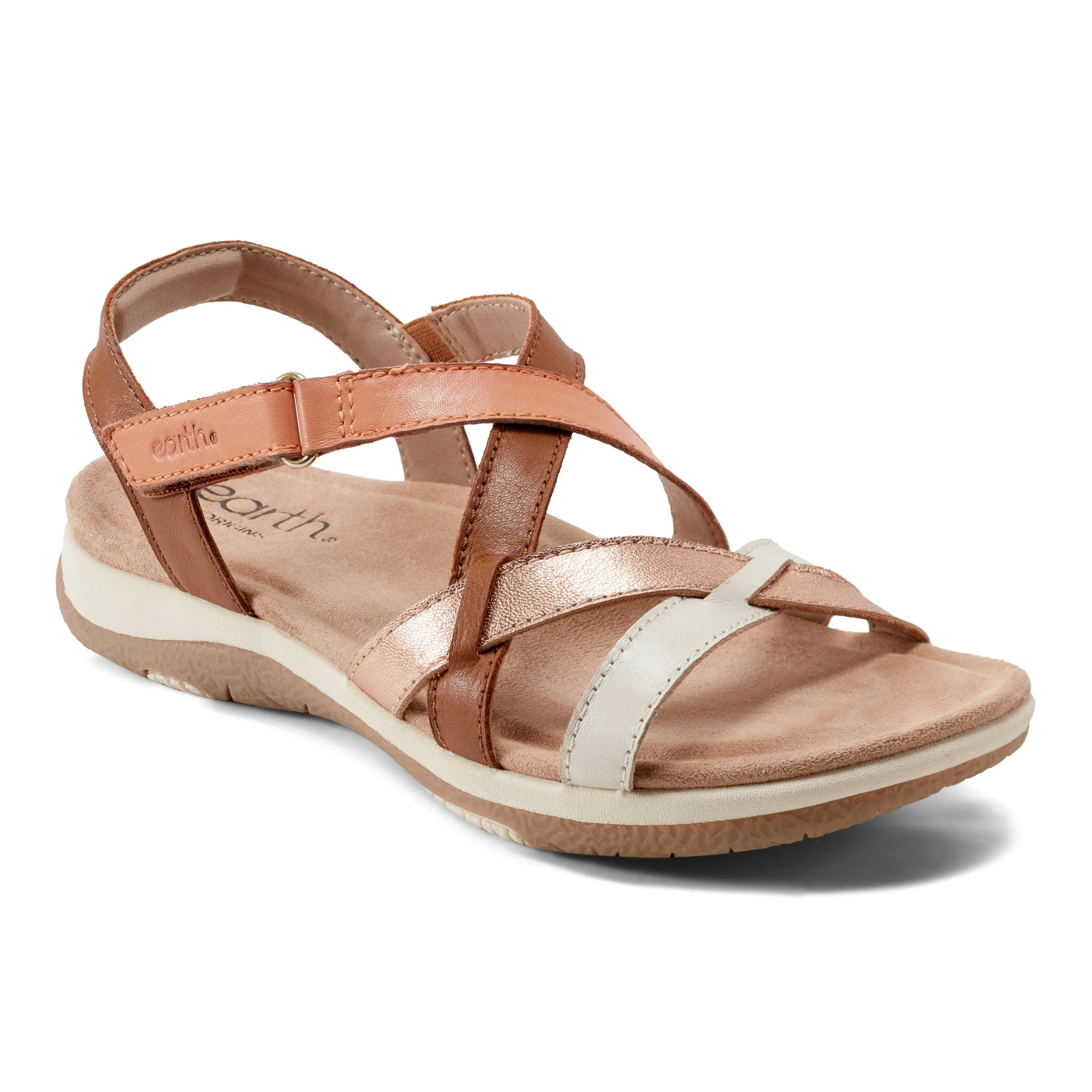 Sterling Casual Strappy Round Toe Flat Sandals Sporty Travel Shoes