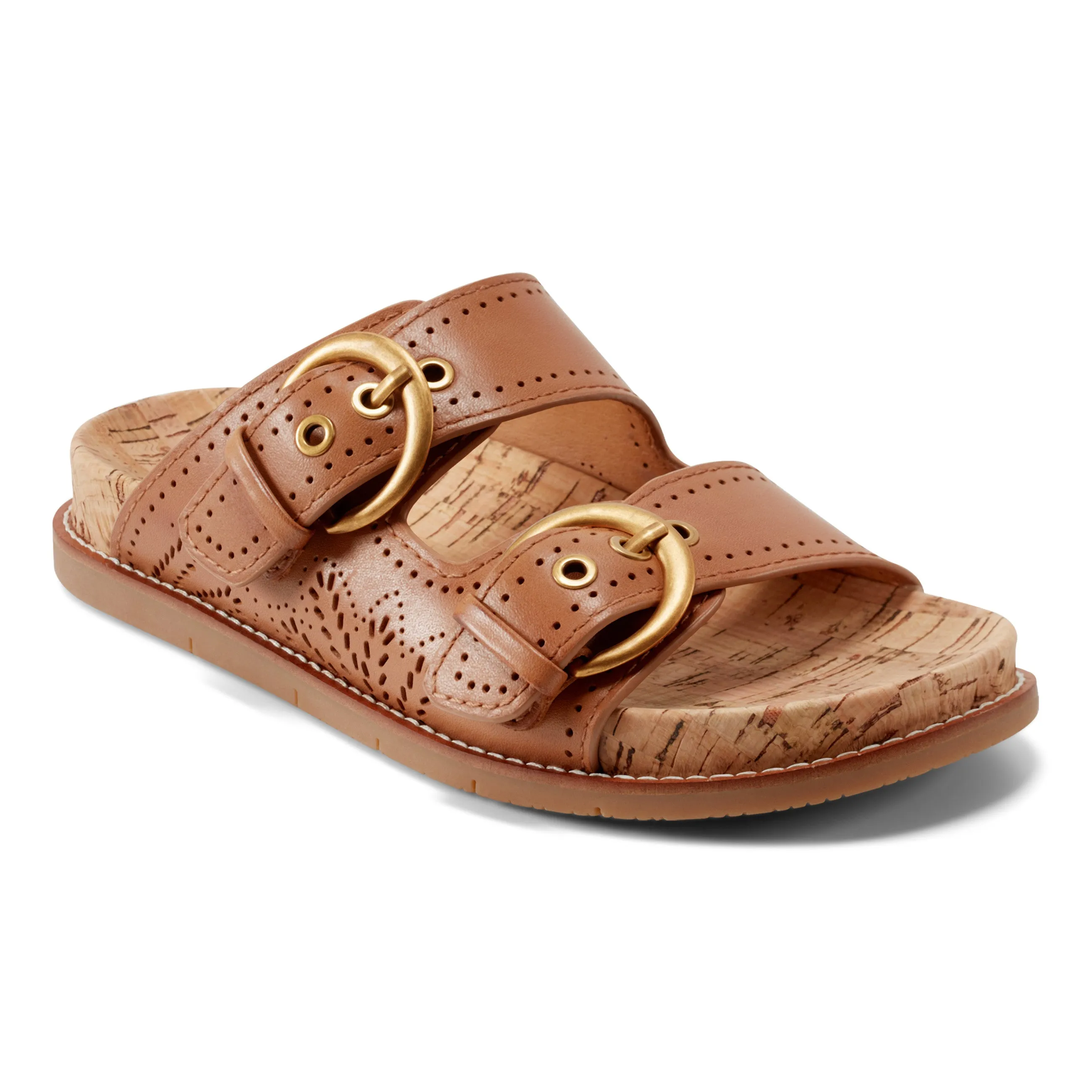 Francii Round Toe Casual Slip-on Flat Sandals Foot Hug