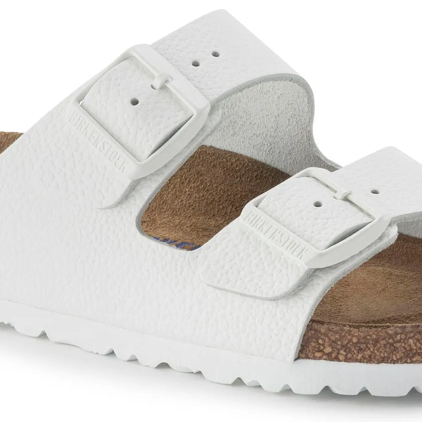 Arizona | Soft Footbed | Leather | White Outdoor comfort sandals Quick Dry Slides