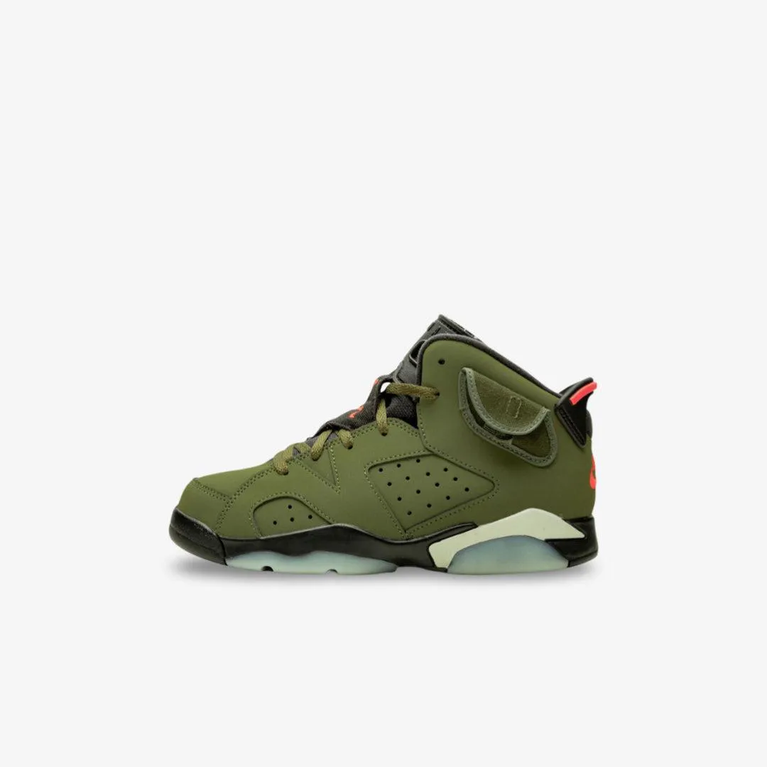 (PS) Air Jordan 6 Retro SP x Travis Scott 'Cactus Jack Medium Olive' (2019) CQ3565-200 All Day Comfort Technology