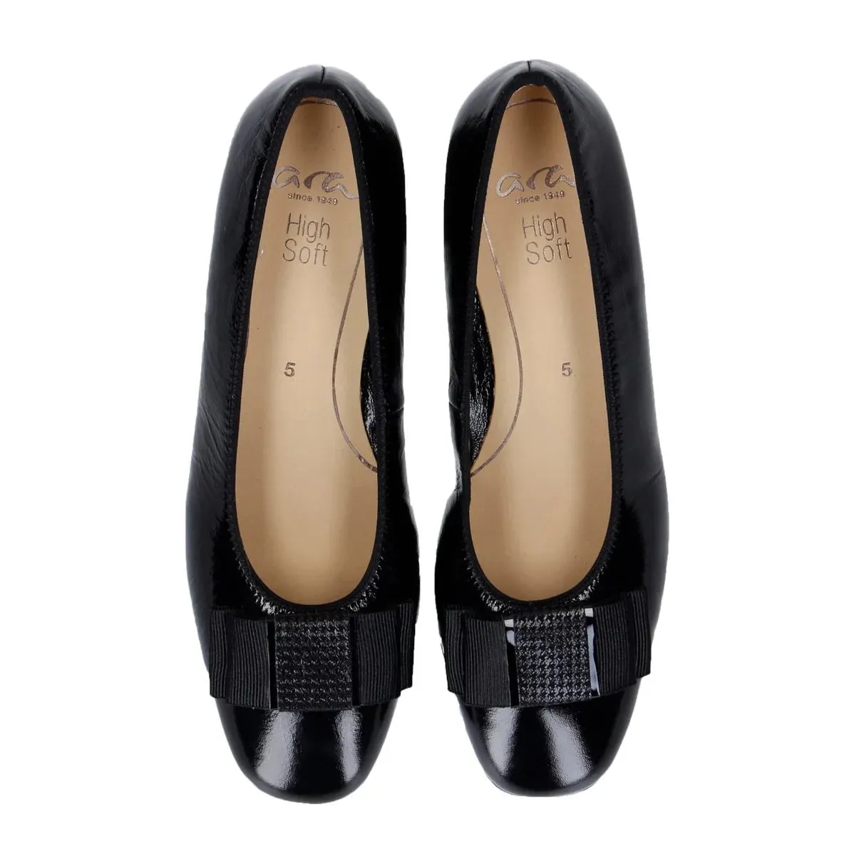 Slim Outfit Garnet Women's Bow Block Heel Pump 35mm - Black Patent