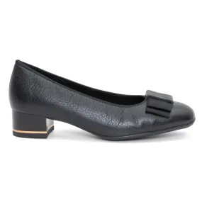 Midday Walk Garnet Women's Bow Block Heel Pump 35mm - Black
