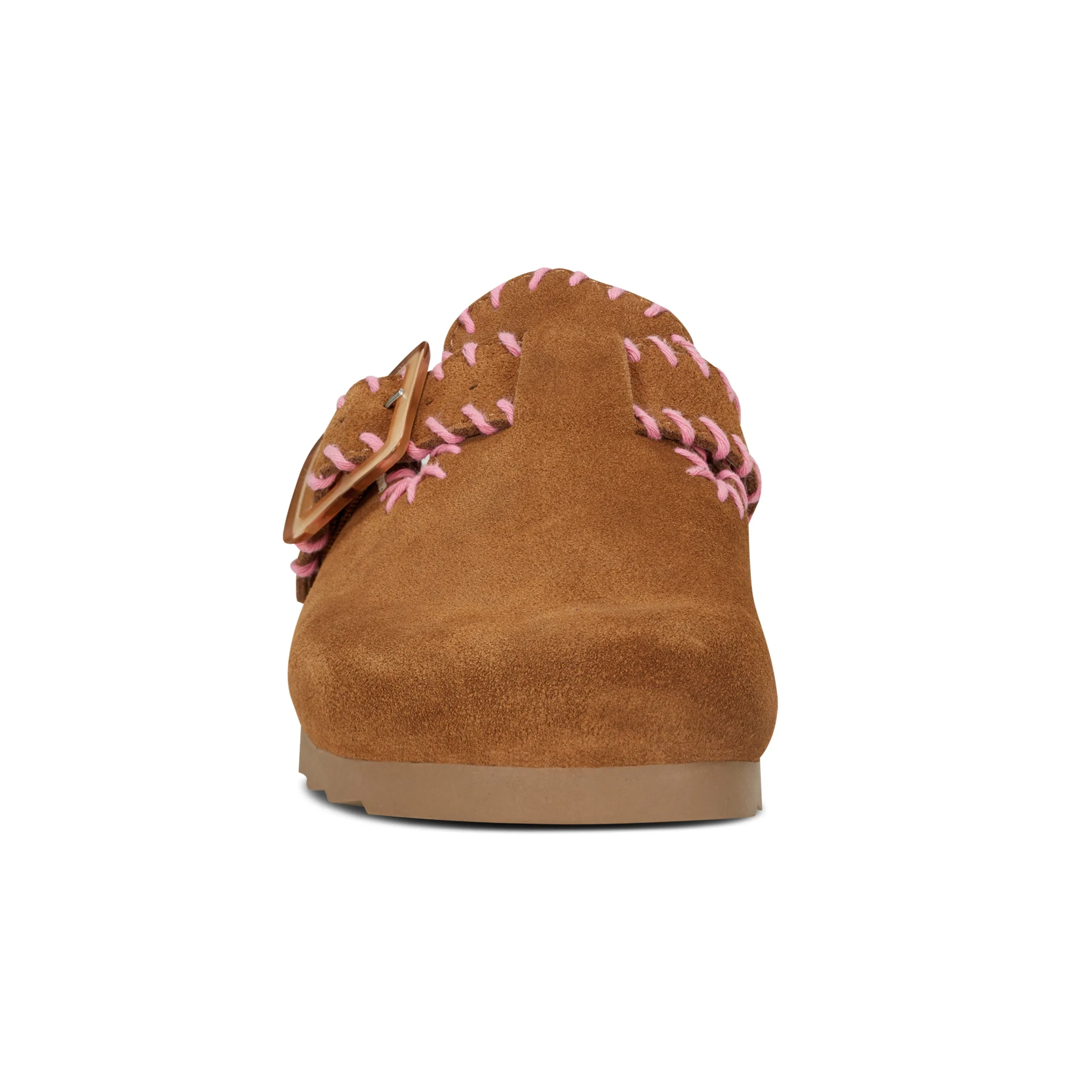 Wide Step Guard Step Gena Round Toe Slip-on Flat Casual Clogs