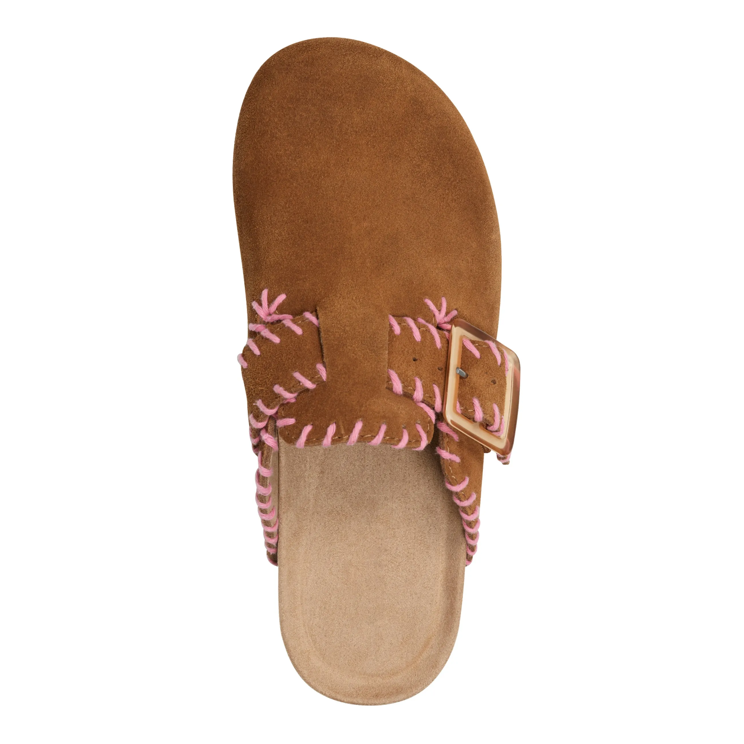 Gena Round Toe Slip-on Flat Casual Clogs Comfy Glide