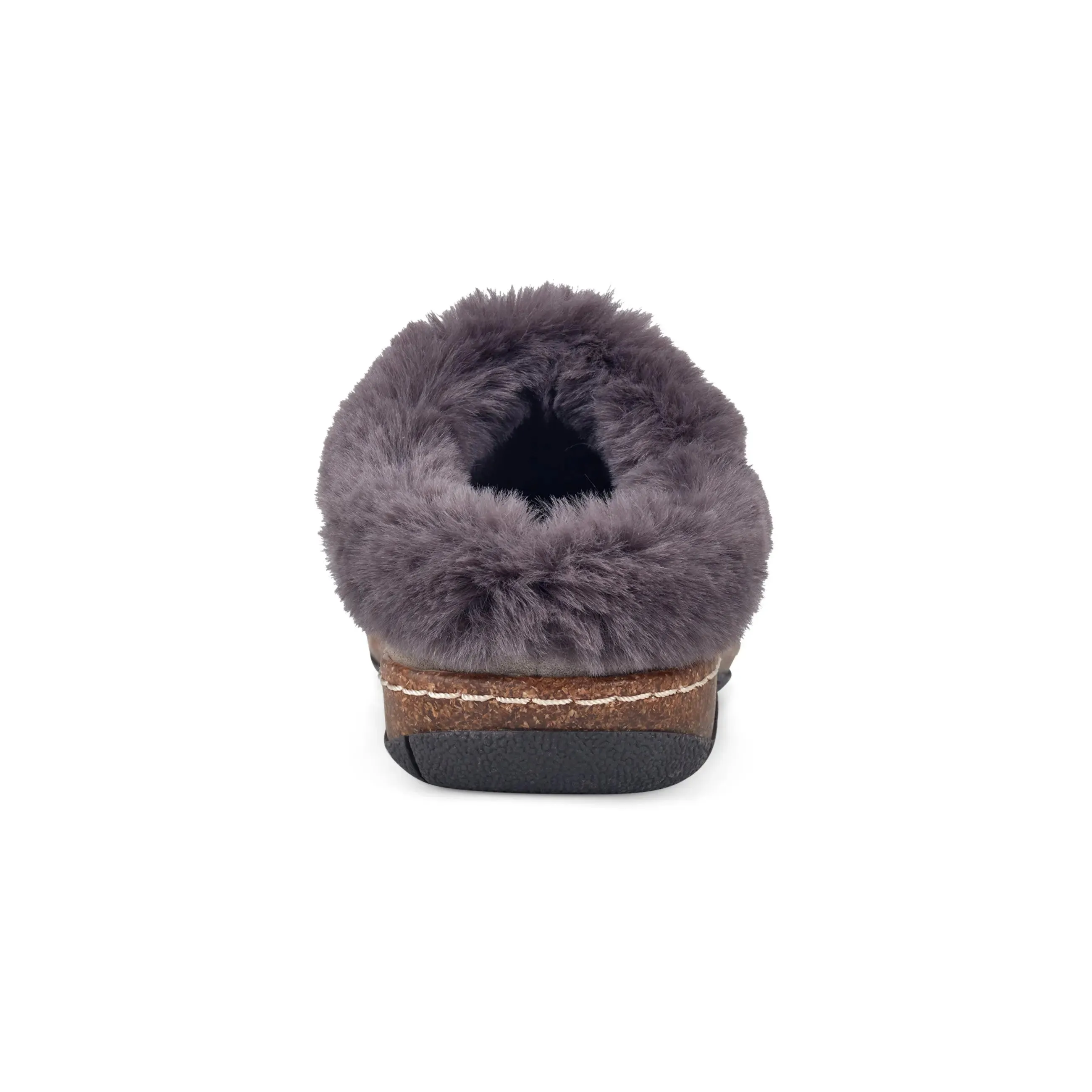 Air Lane Crocodile Embossed Elena Cold Weather Round Toe Casual Slip-on Clogs