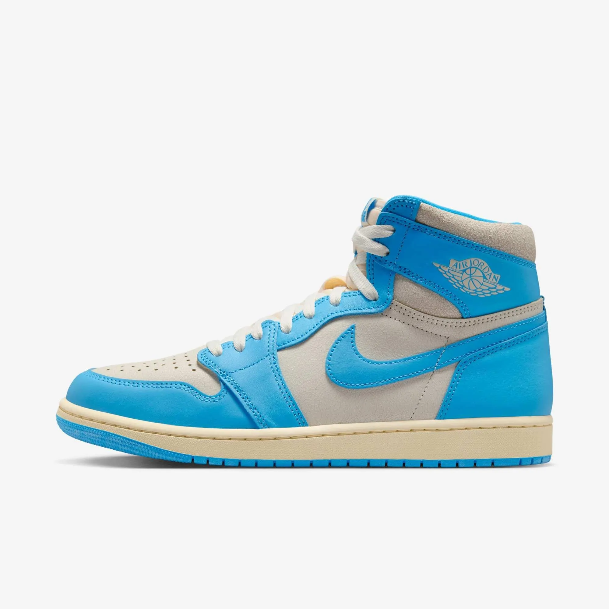 Flexible Midsole Shank Fabric Upper (Men's) Air Jordan 1 Retro High OG 'Reimagined UNC University Blue' (2025) DZ5485-402