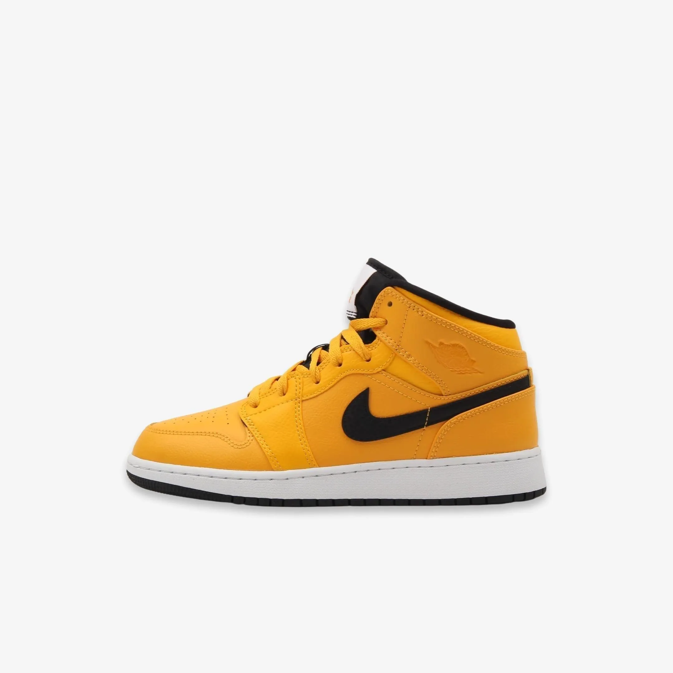 (GS) Air Jordan 1 Mid 'University Gold' (2019) 554725-700 StylishAppearance Mesh Upper
