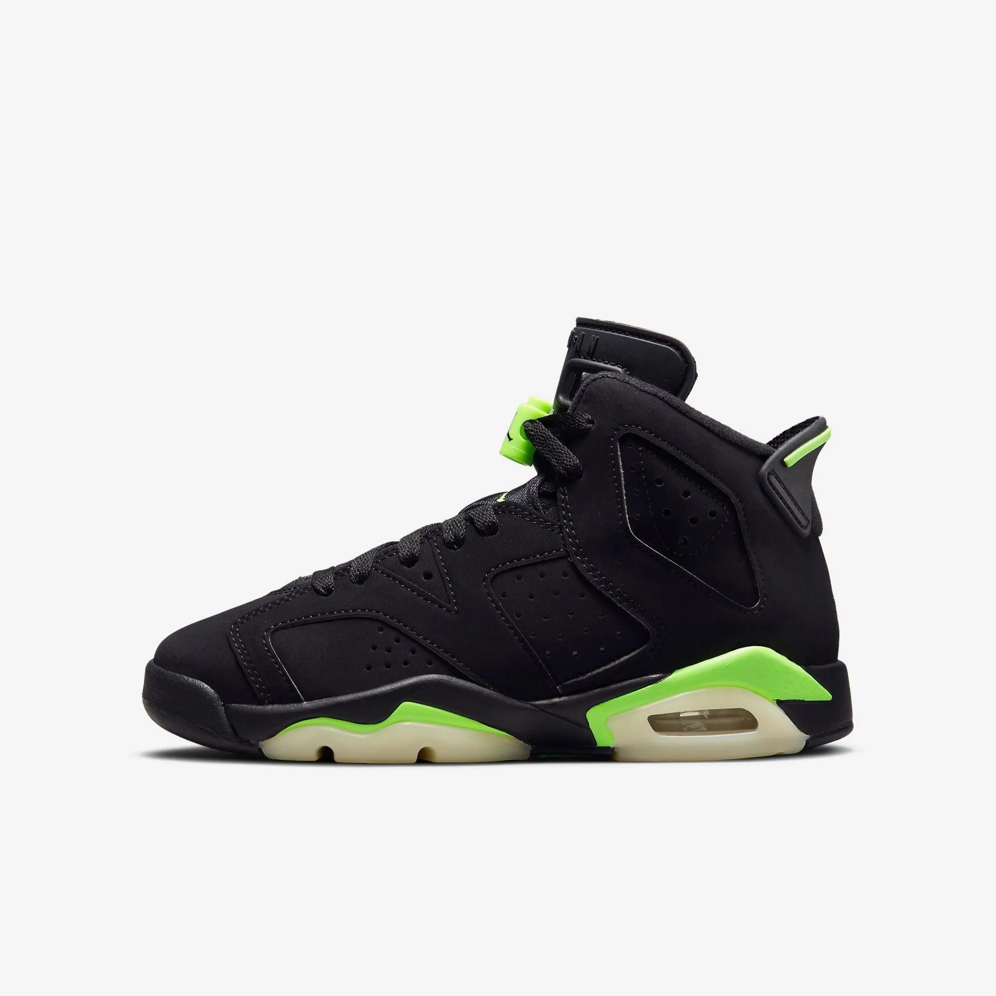 (GS) Air Jordan 6 Retro 'Black / Electric Green' (2021) 384665-003 Street Drive