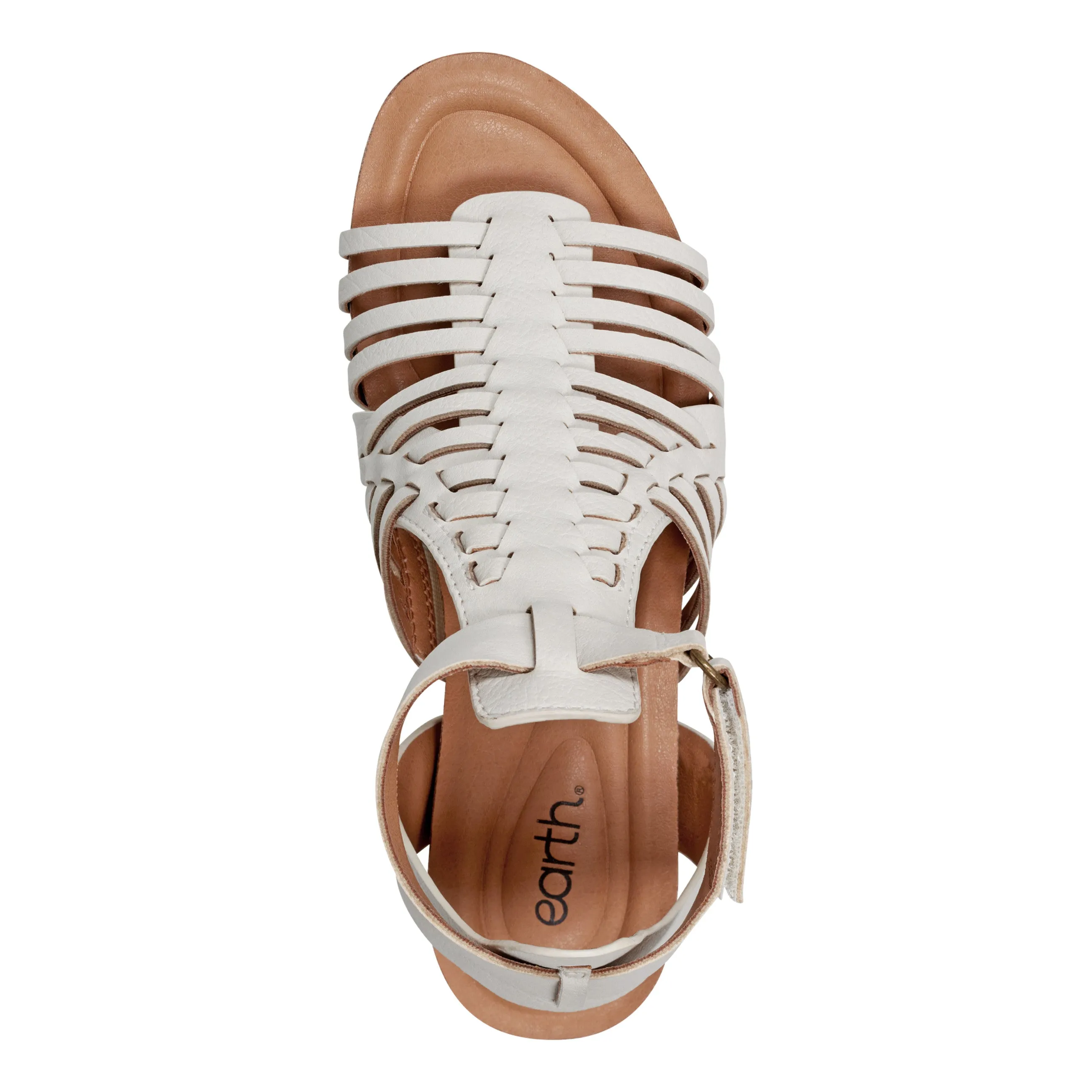 Hattie Round Toe Strappy Wedge Sandals Air Touch Vacation Fit