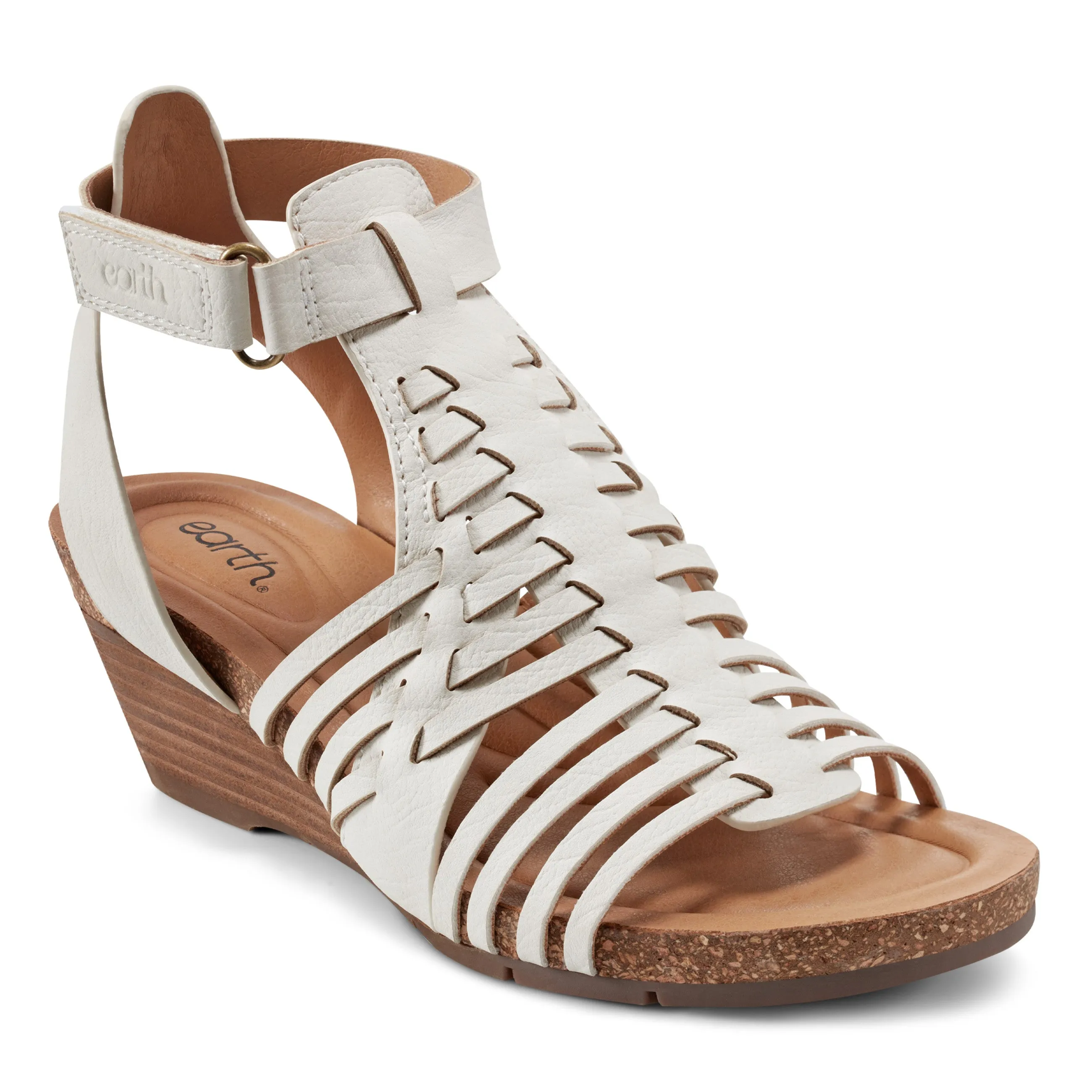 Walking Hattie Round Toe Strappy Wedge Sandals