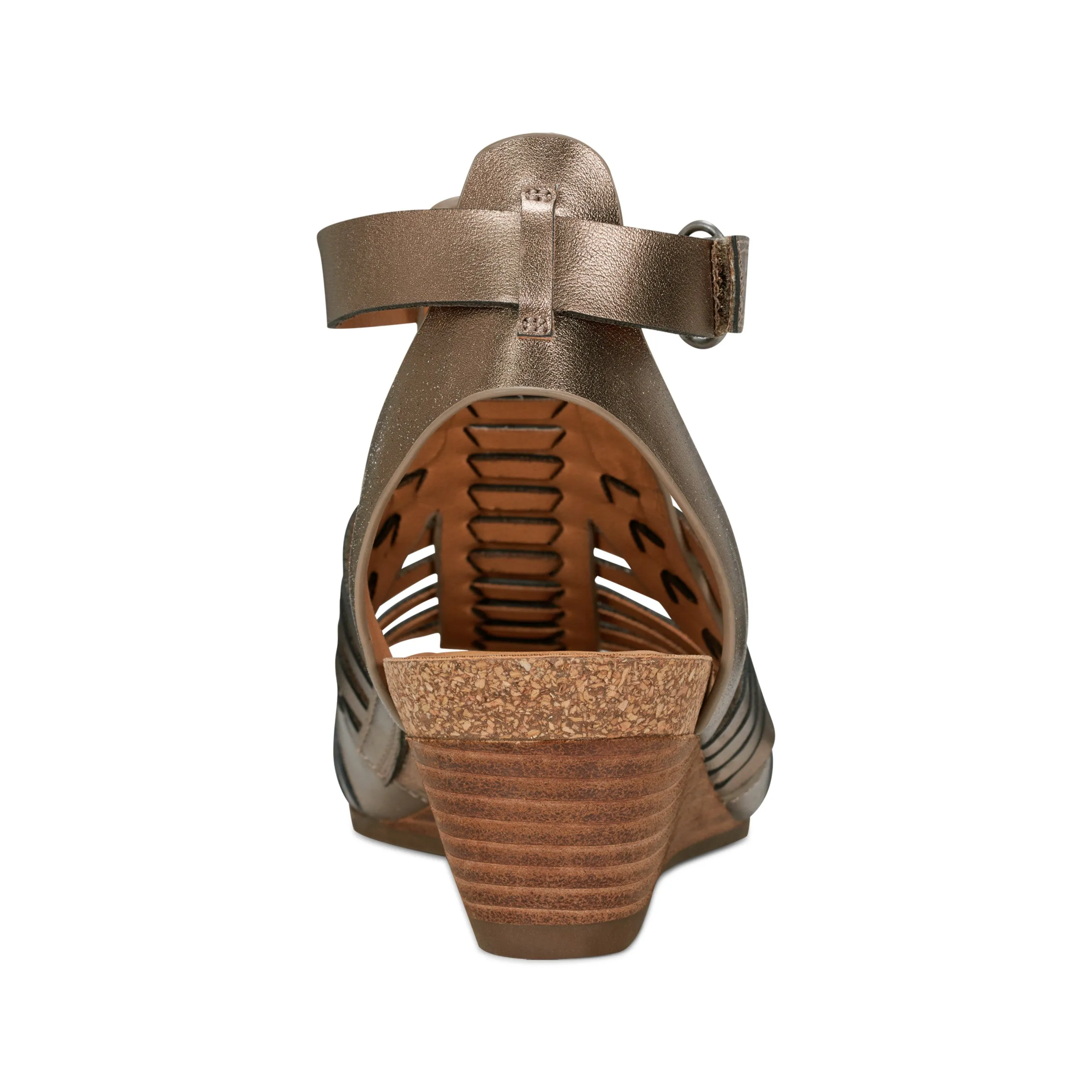 Orthopedic Design Summer Vibe Hattie Round Toe Strappy Wedge Sandals