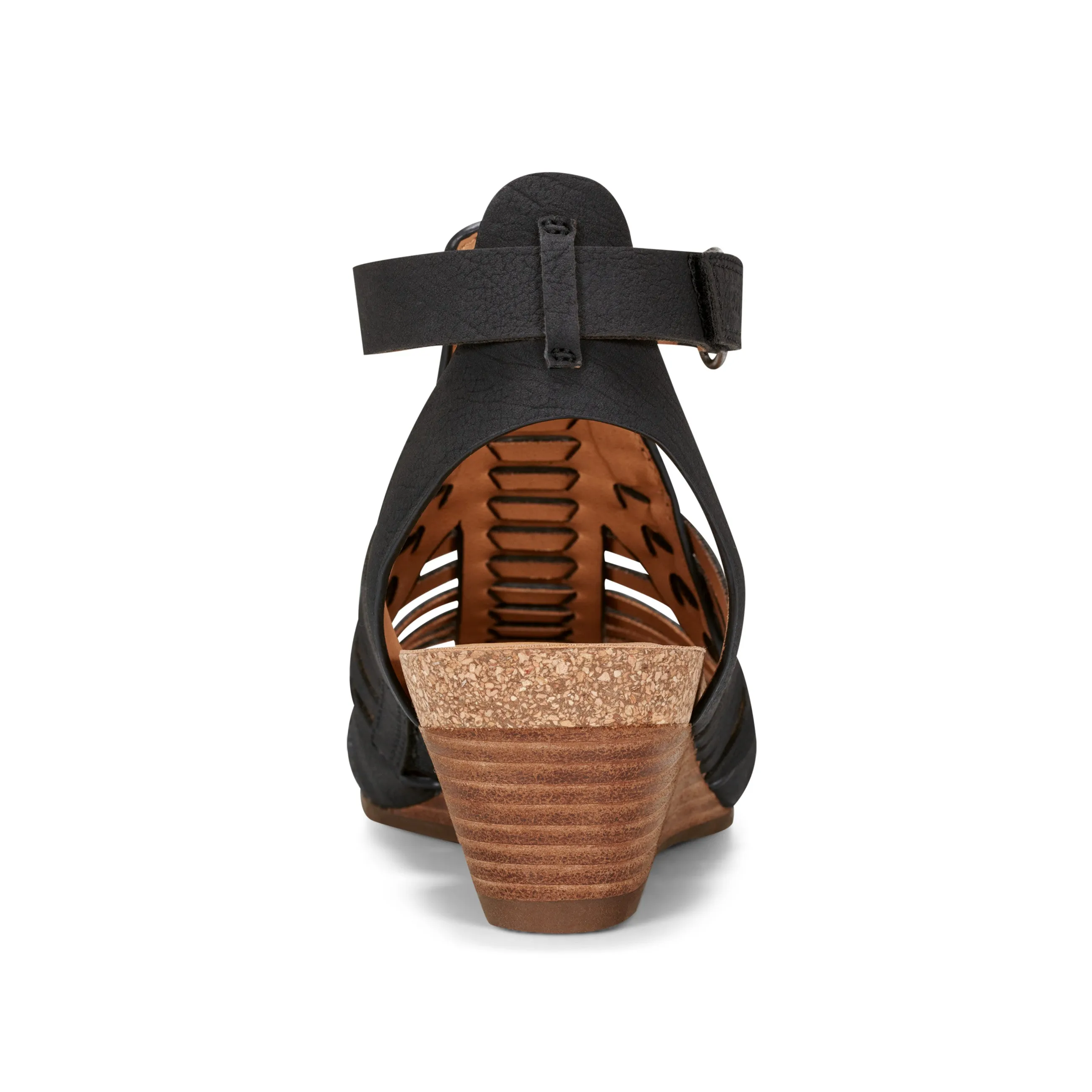 Relaxing Practical And Stylish Footwear Hattie Round Toe Strappy Wedge Sandals