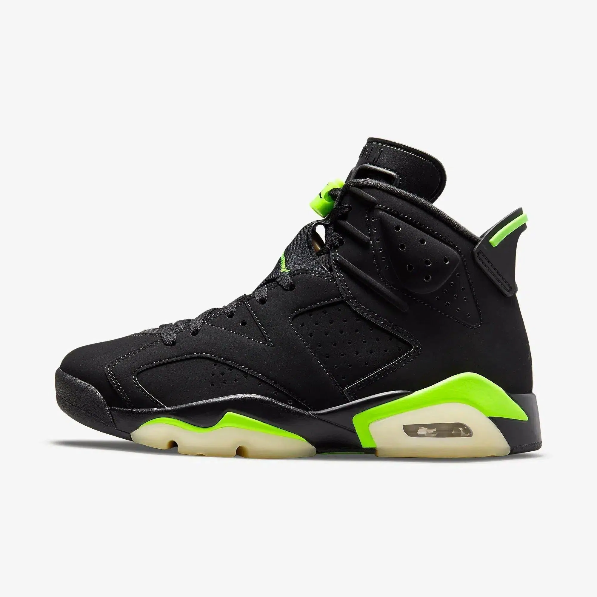 Hydrophobic Upper Material Ergo Design (Men's) Air Jordan 6 Retro 'Black / Electric Green' (2021) CT8529-003