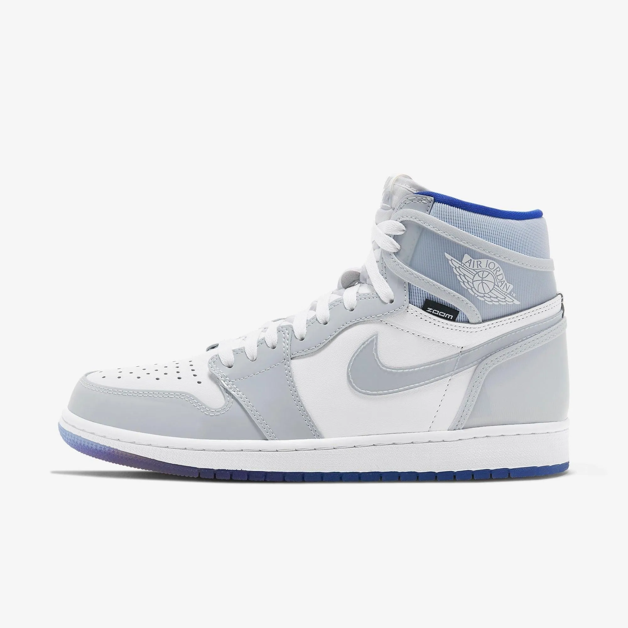 (Men's) Air Jordan 1 Retro High Zoom Air 'Racer Blue' (2020) CK6637-104 Comfortable Knit Ankle Collarbrace