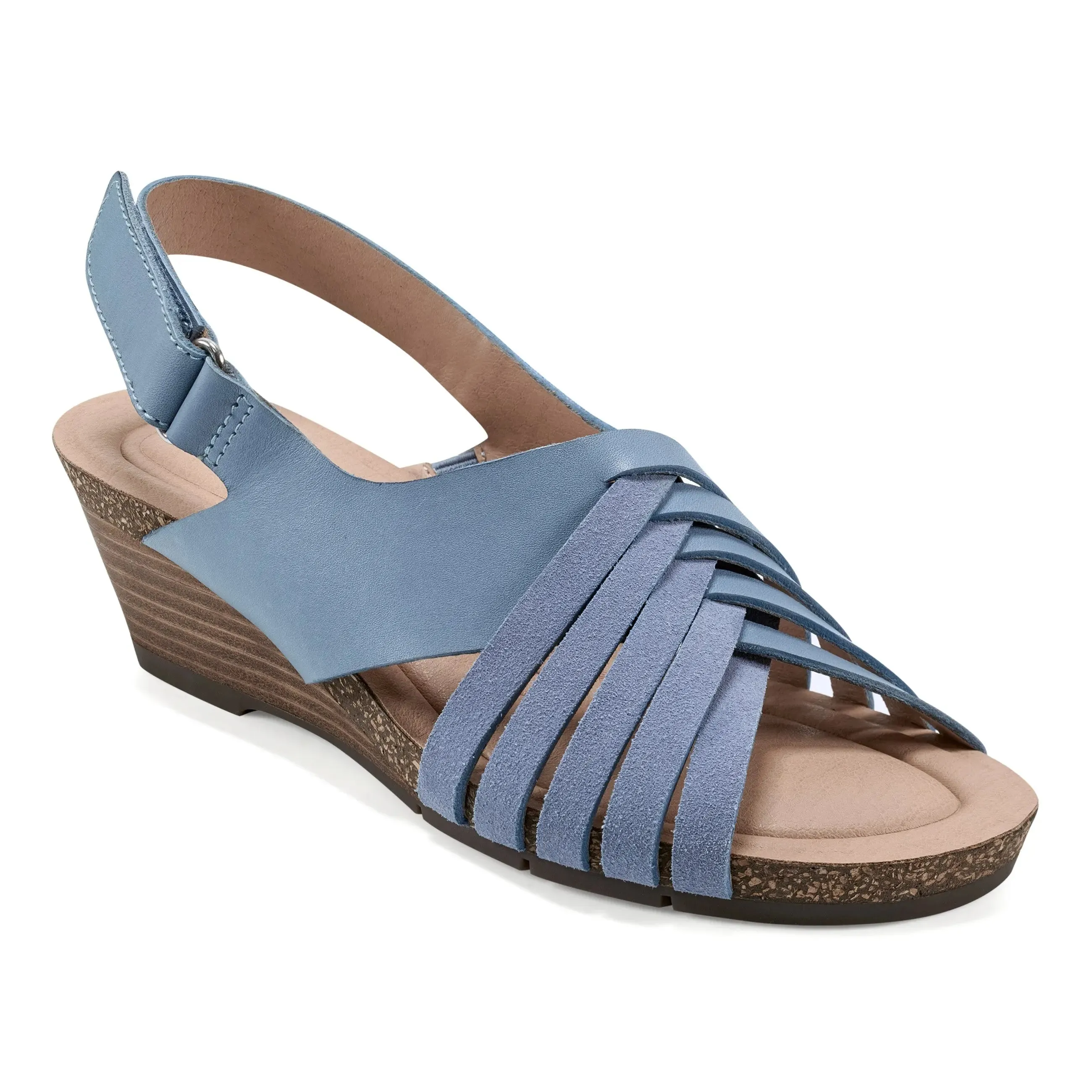 Practical Design Float Comfort Hartie Round Toe Stacked Heel Dress Sandals