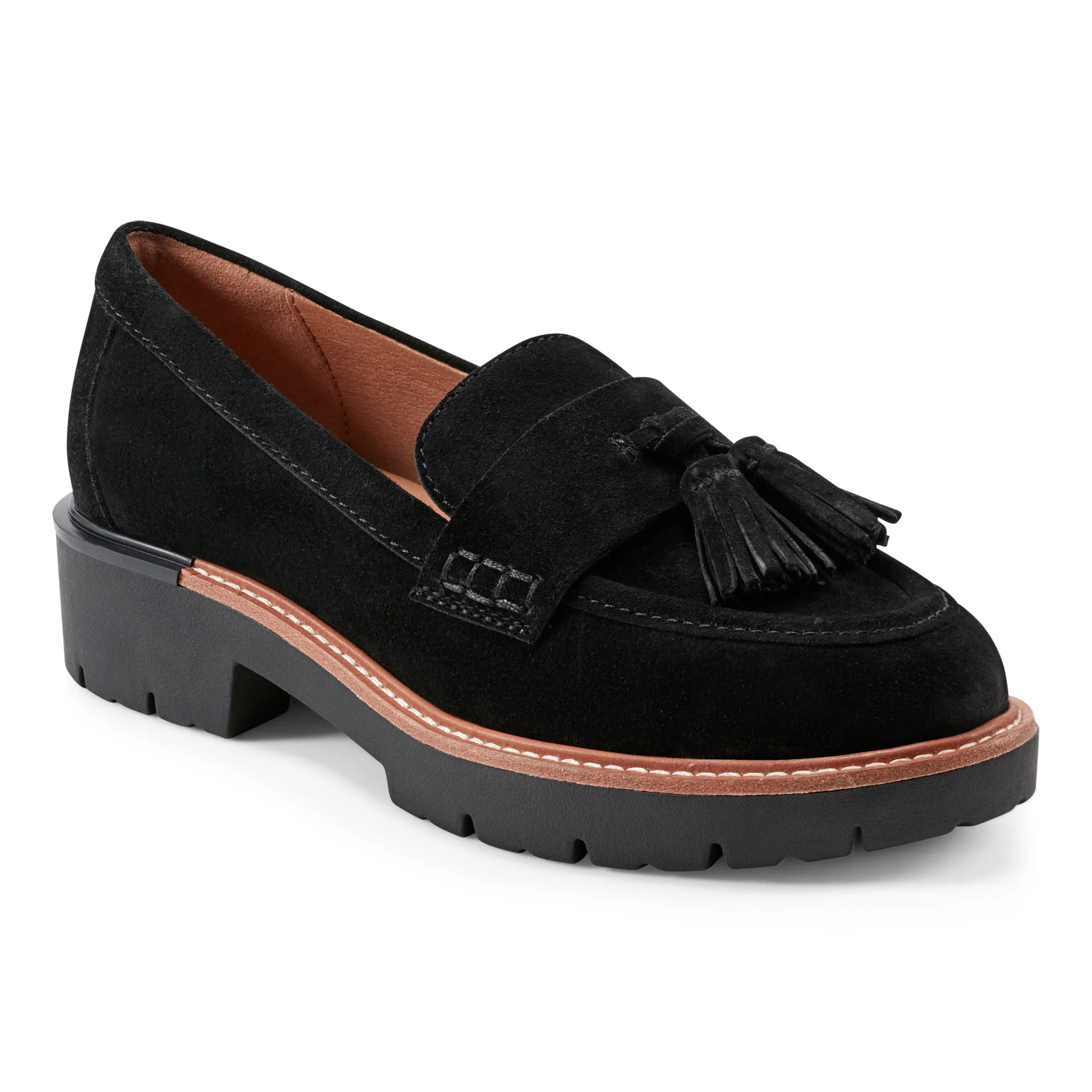 Zimm Round Toe Lug Sole Casual Slip-on Loafers Transitional Look Long Haul