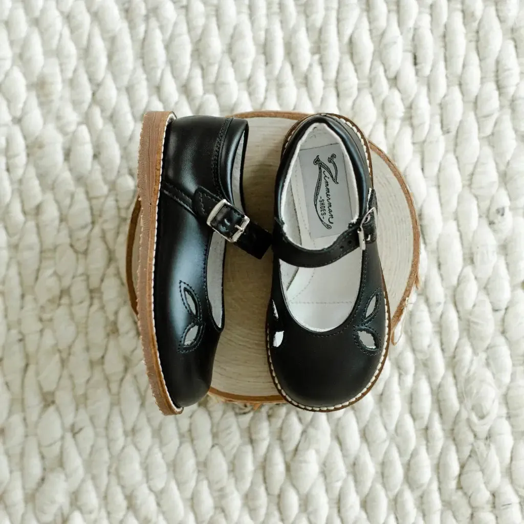 Ventilated Velvet Rich Josie Mary Jane - Black