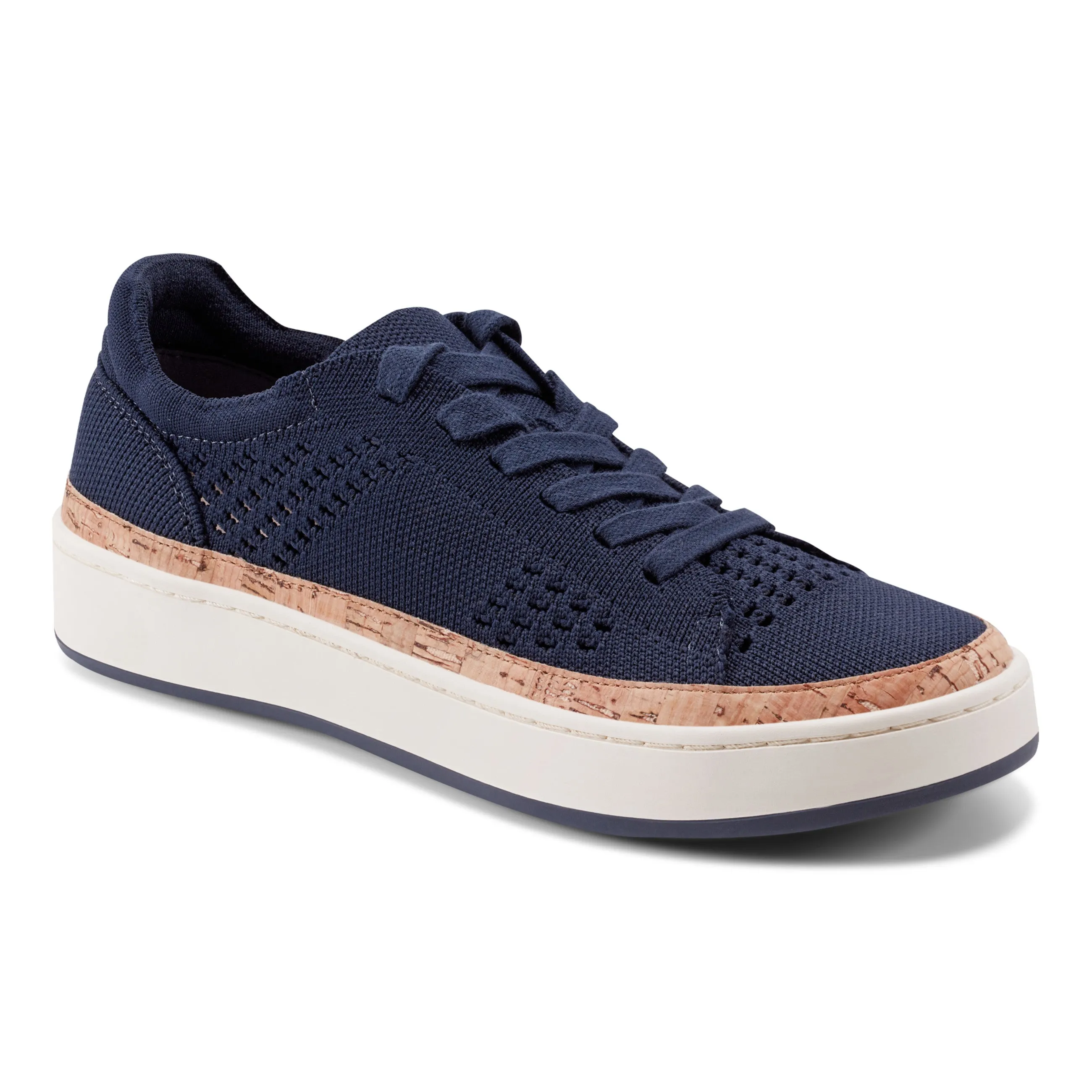 slow life Knight Round Toe Lace-up Casual Sneakers