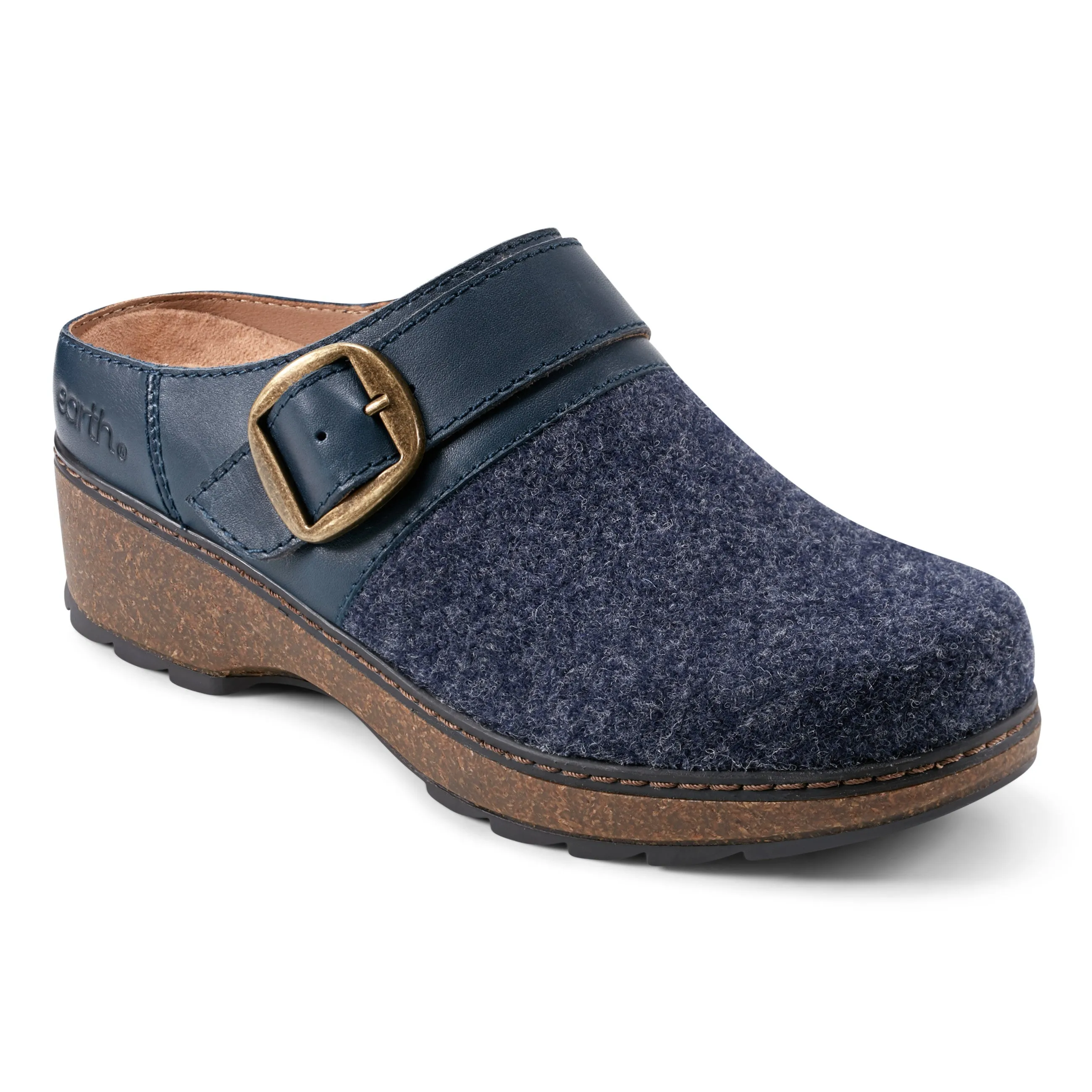 Kulla Slip-on Round Toe Casual Clogs Hand-Burnished