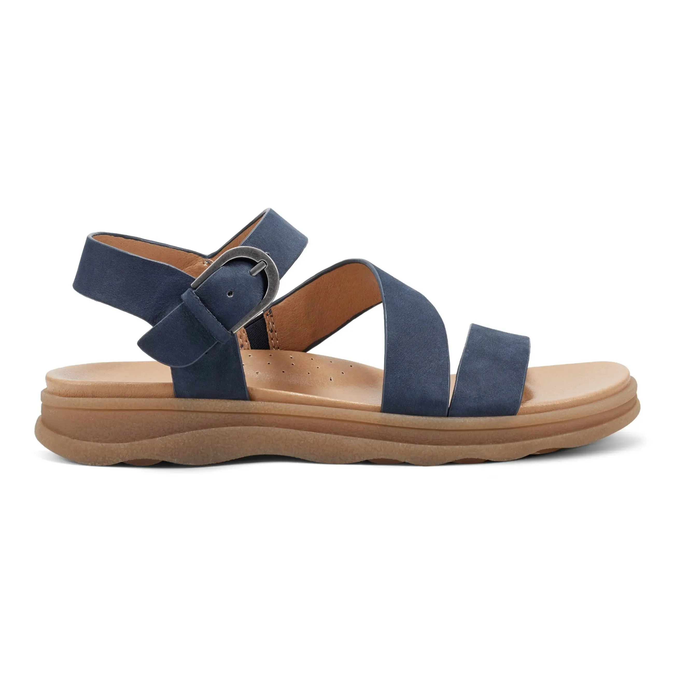 Lainey Casual Strappy Round Toe Flat Sandals Anytime Fit