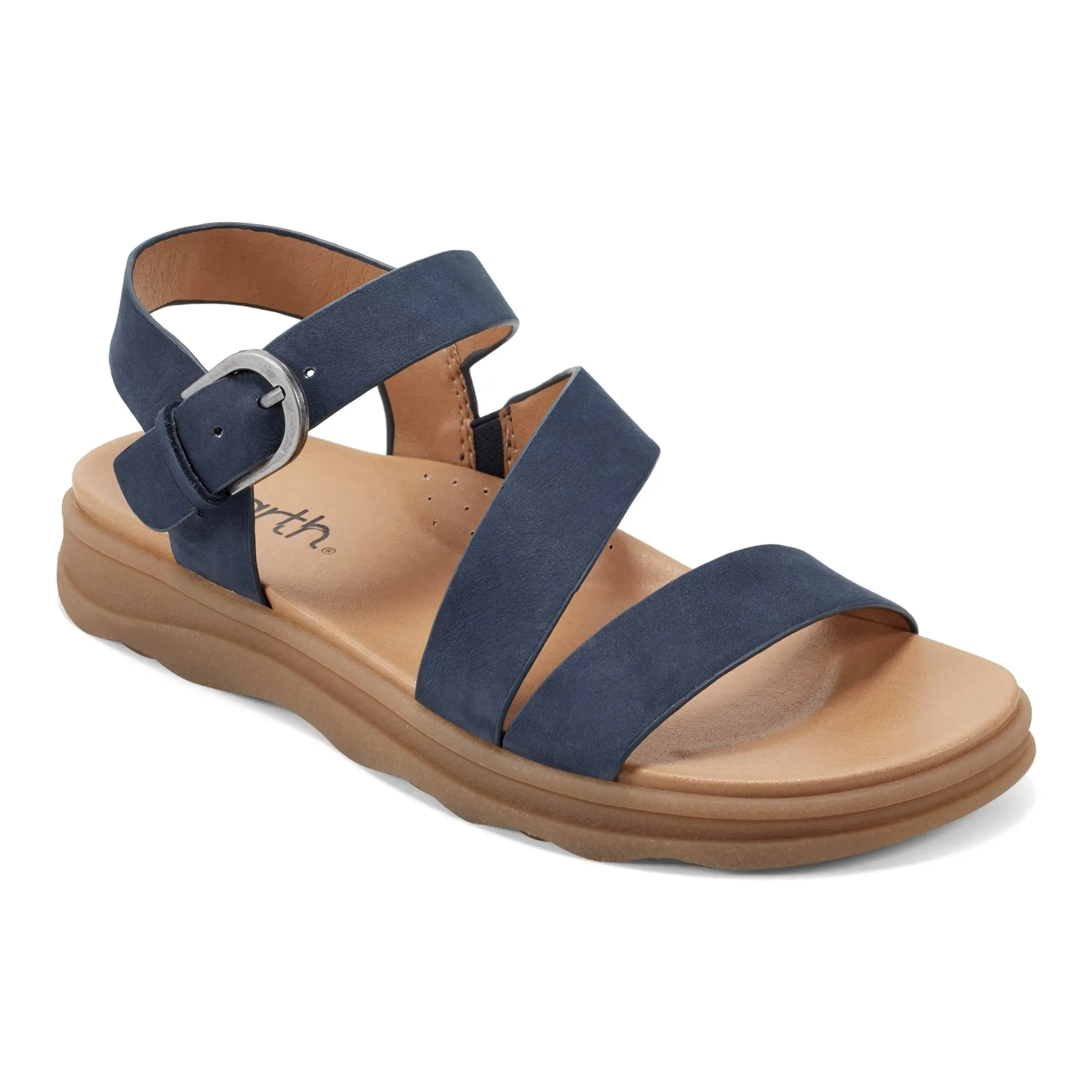 Soft Finish Lainey Casual Strappy Round Toe Flat Sandals