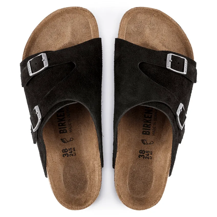 Gentle Support Shoes Premium Lifestyle Sandals Zurich | Suede | Black