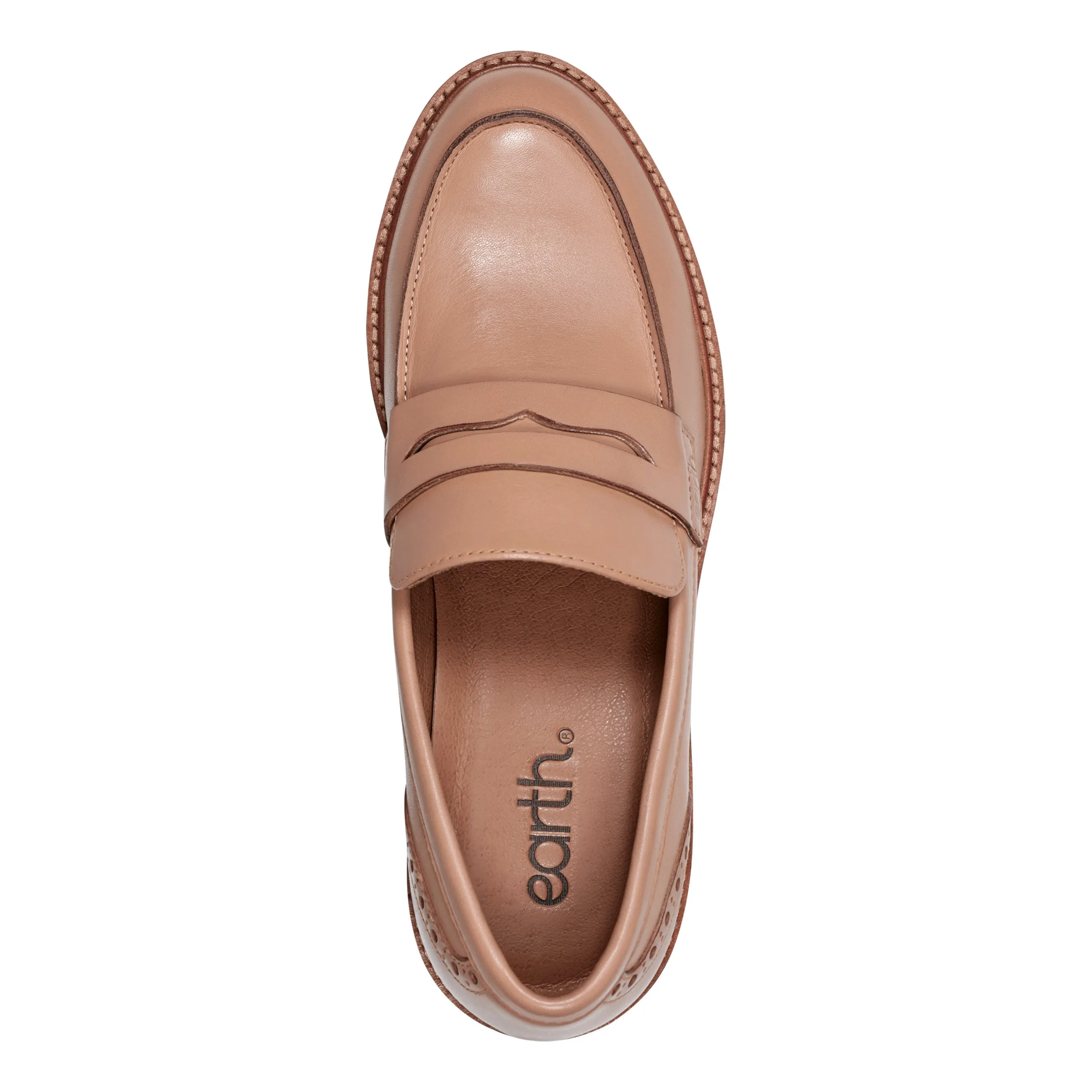 Lindy Almond Toe Casual Slip-on Penny Loafers Open Toe High Arch
