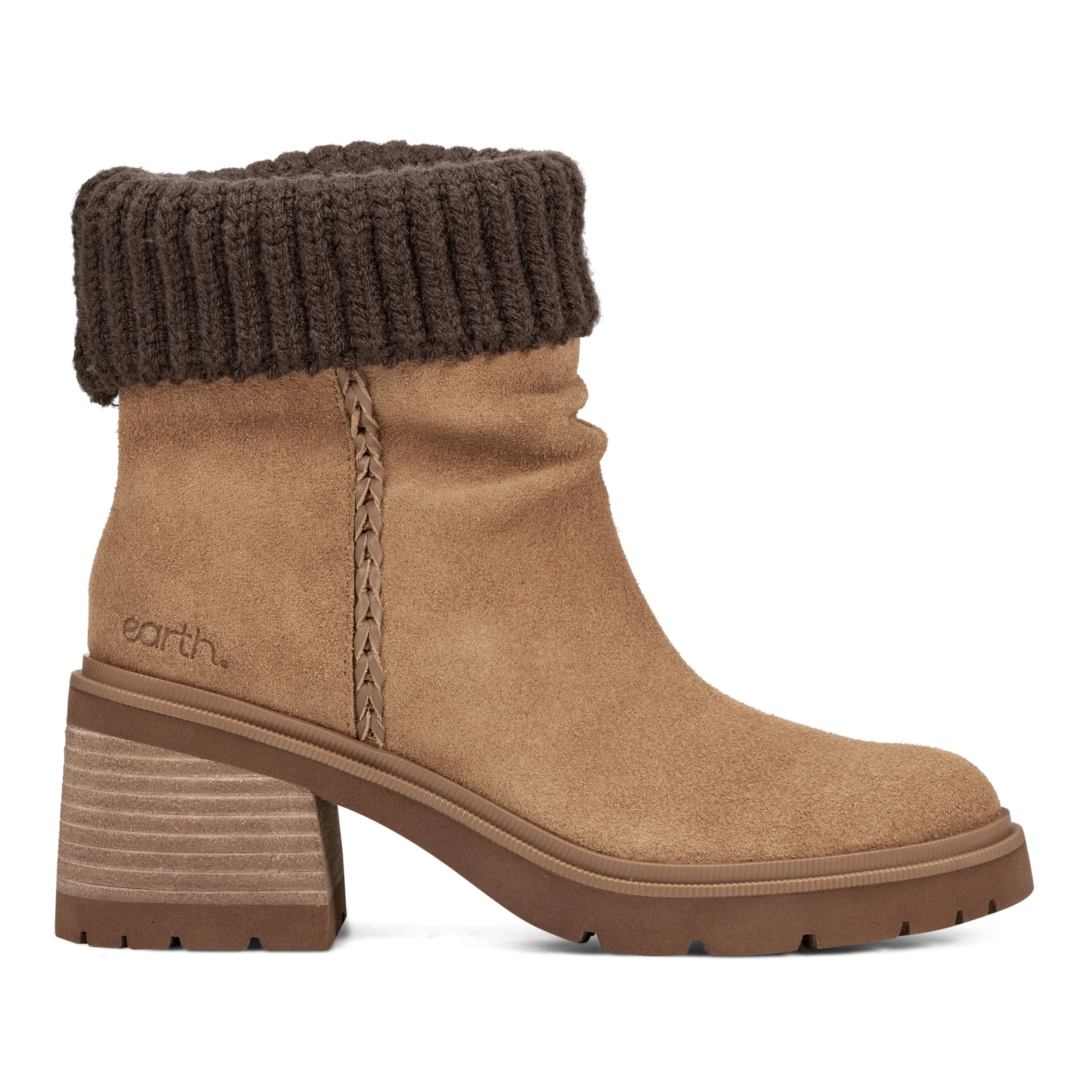 Gresa Waterproof Block Heel Round Toe Casual Booties Fleece Soft Insulated Rural Traveler