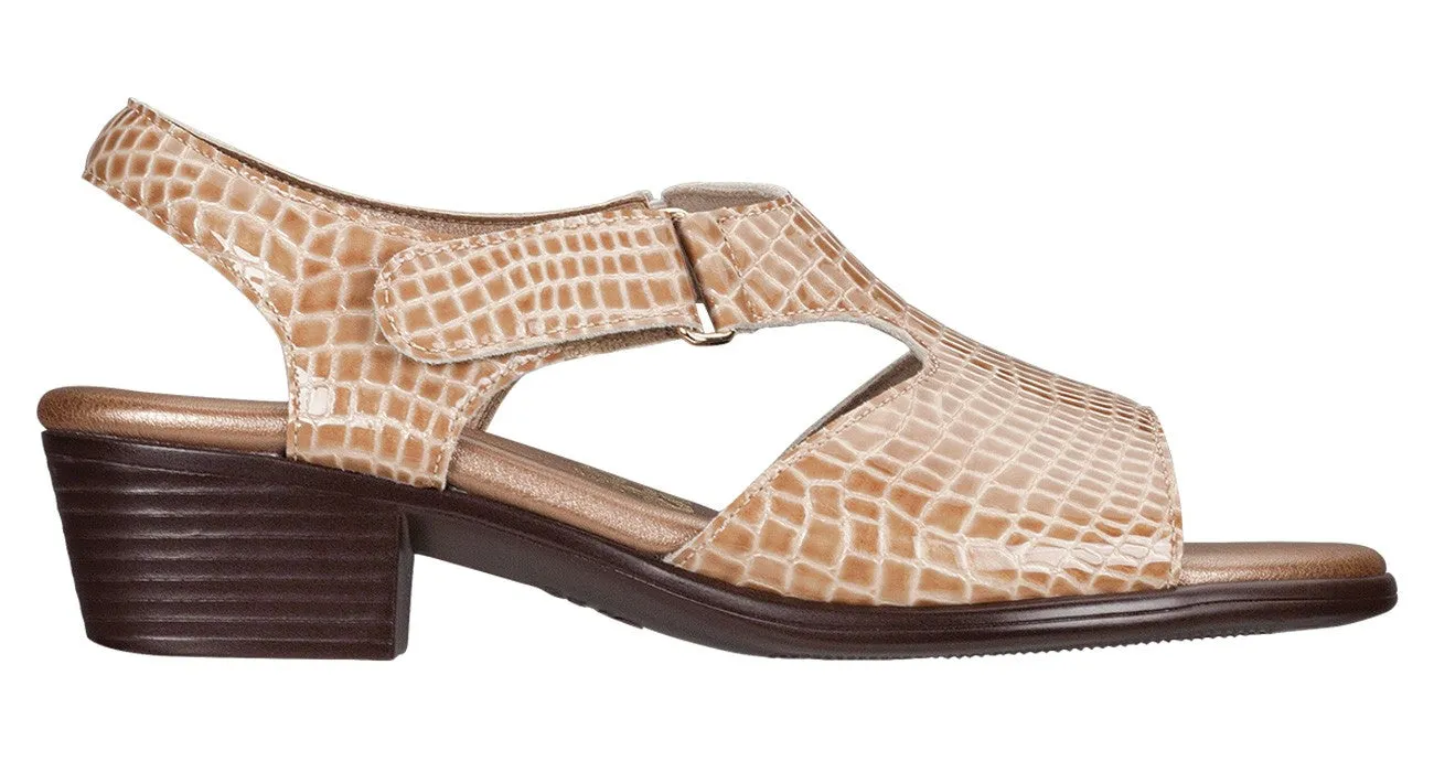 Suntimer - Beige Croc Adjustable Comfort Light Slip-on Shoes