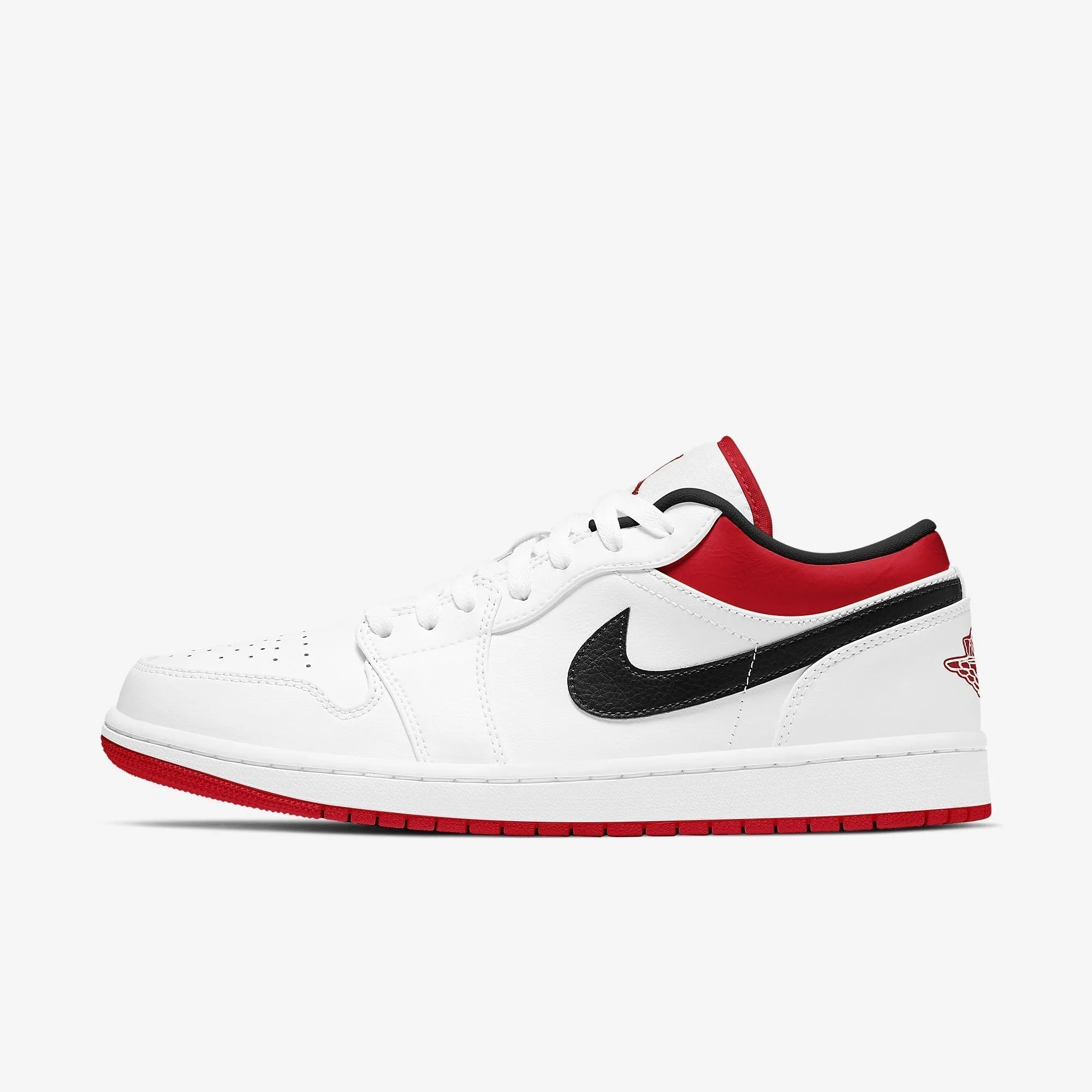 (Men's) Air Jordan 1 Low 'White / Gym Red' (2020) 553558-118 Training Friendly