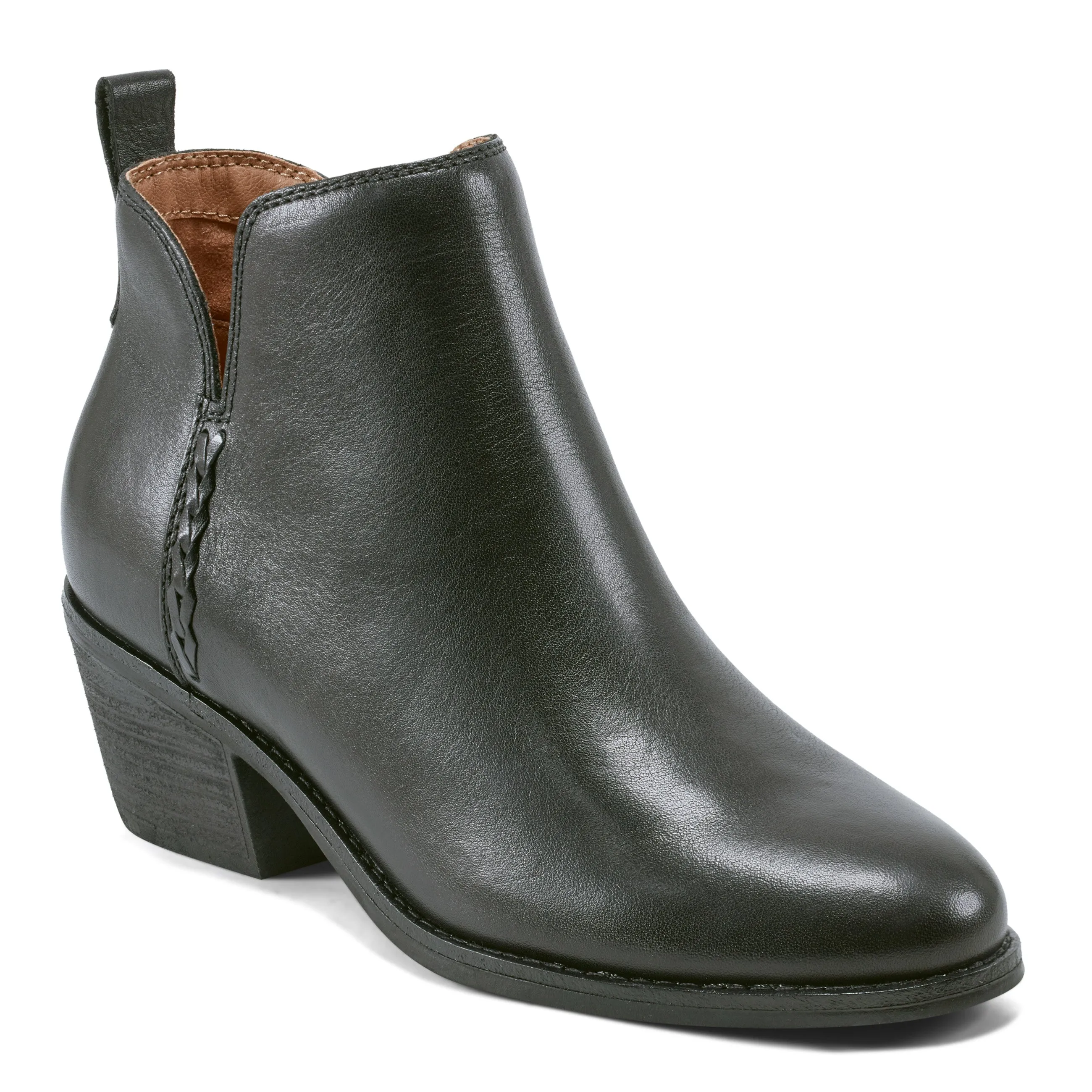 Marisole Block Heel Slip-on Casual Booties Urban Utility