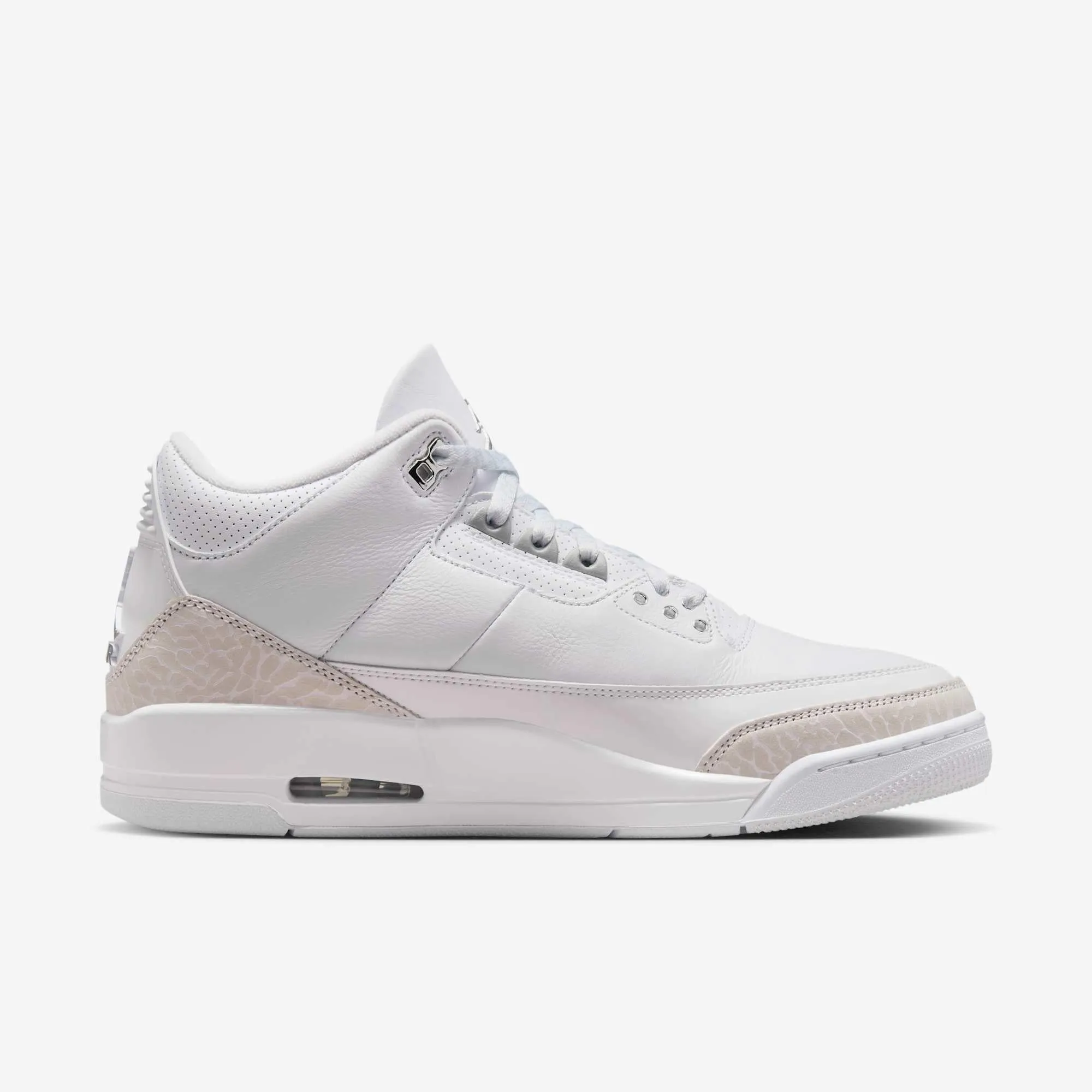 Hyper Compression Molding suede upper (Men's) Air Jordan 3 Retro 'Pure Money' (2025) CT8532-111 Quick Lace Lock