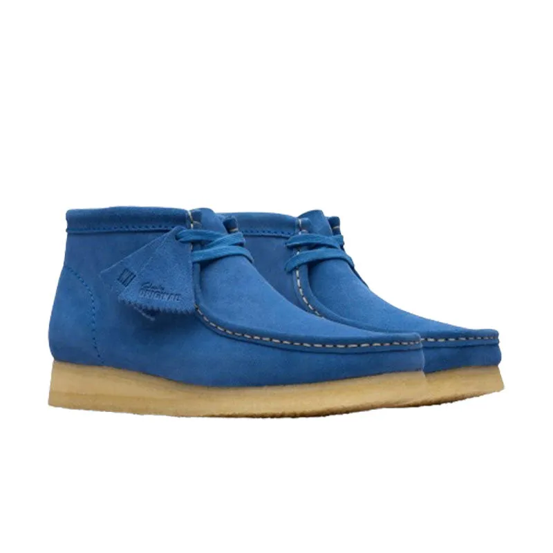 Clarks Wallabee Boot Blue Suede 26181134 water proof