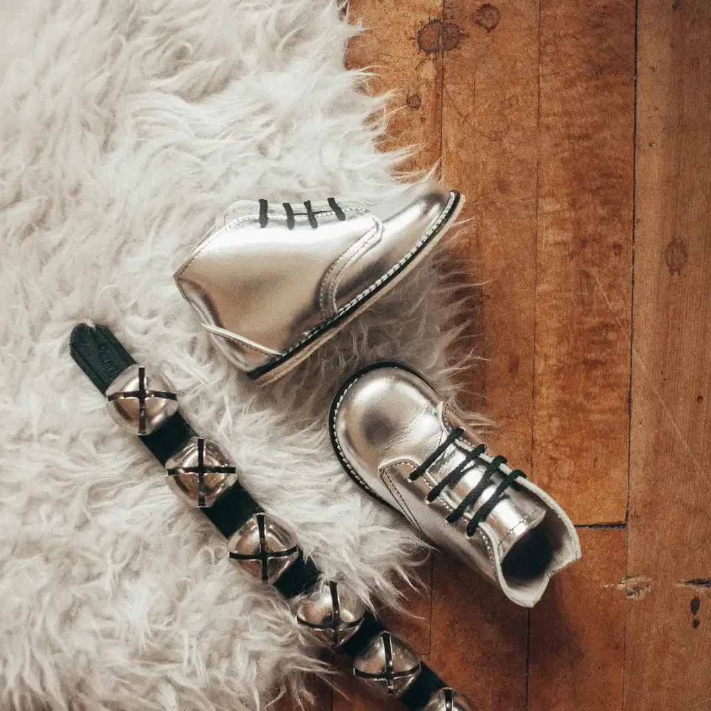 Milo Boot - Silver (leather sole) Impact absorption Rugged Walk