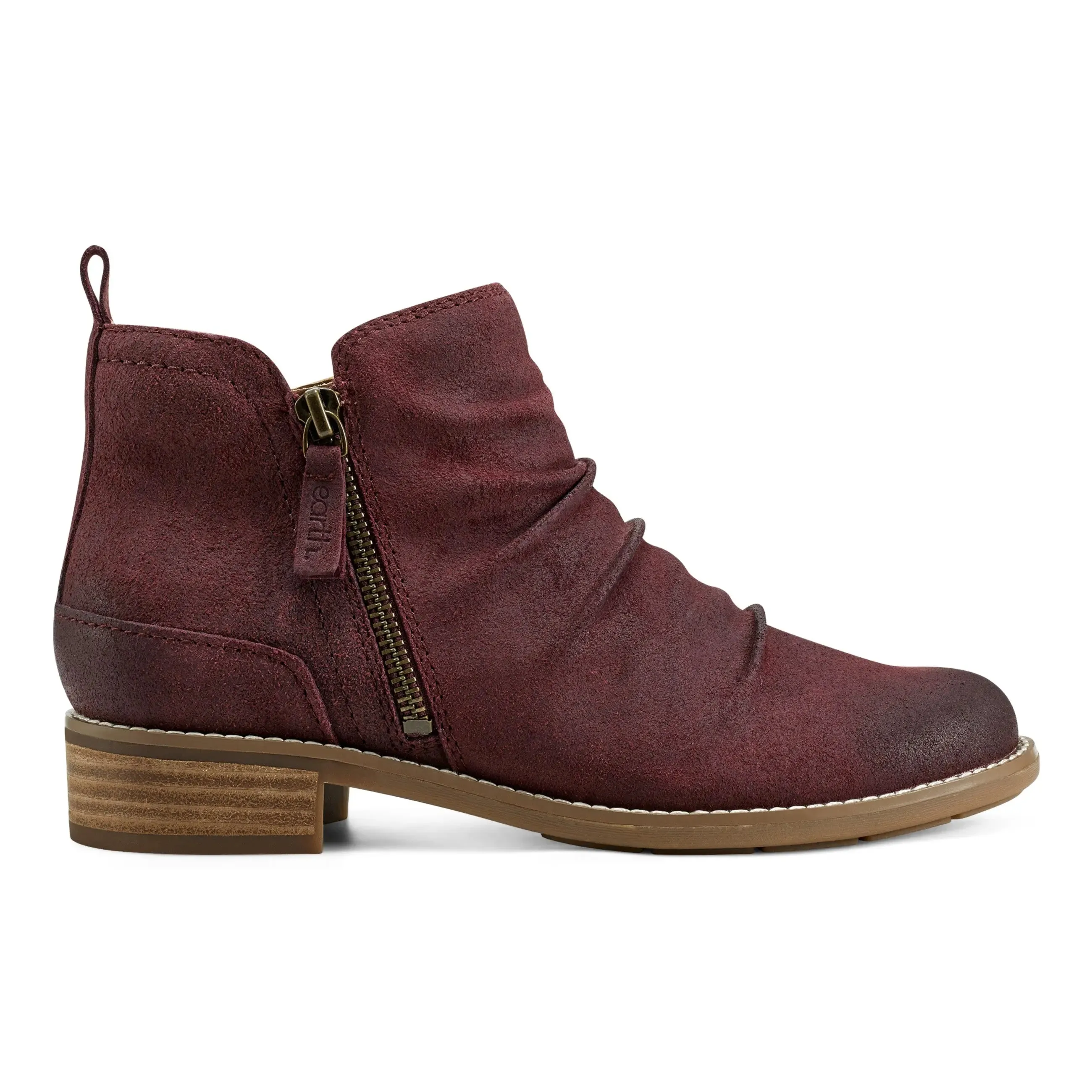 Nadya Round Toe Ruched Casual Booties Cushion Zone