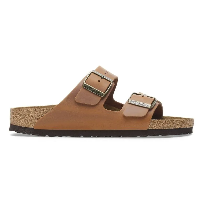 Trend Style Shoes Smooth Comfort Sandals Arizona | Oiled Leather | Cognac