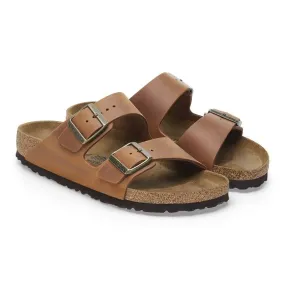 Step Comfort Slides Arizona | Oiled Leather | Cognac