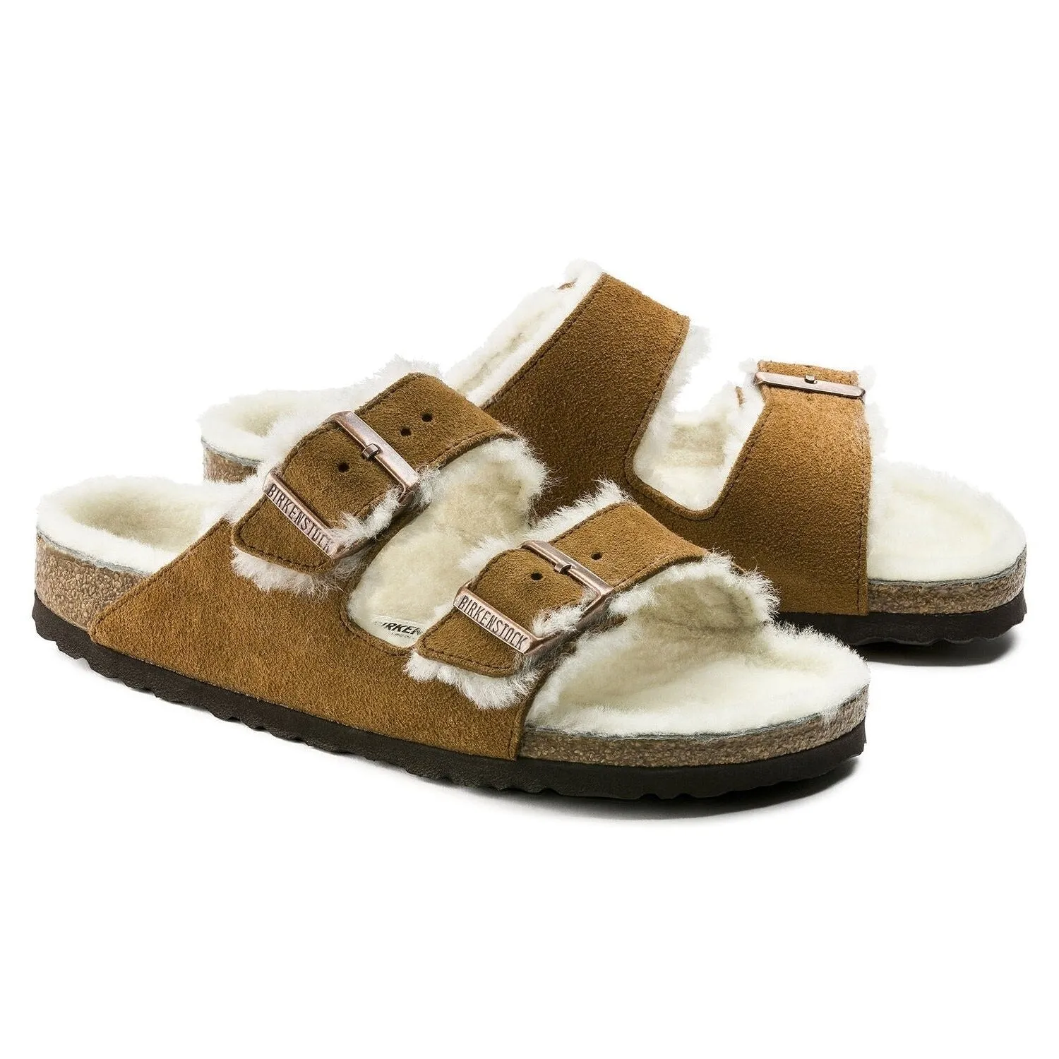 Slide Style Fashion Style Sandals Arizona Shearling | Suede | Mink